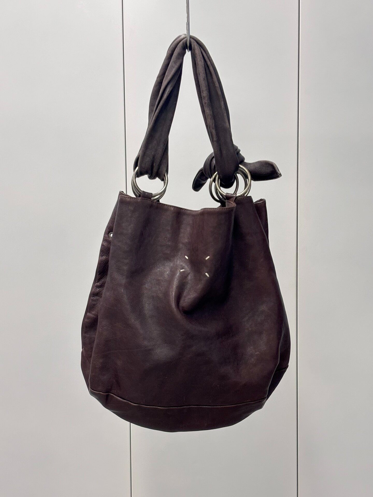 Maison Margiela 00's Silver Ring Shoulder Bag — back