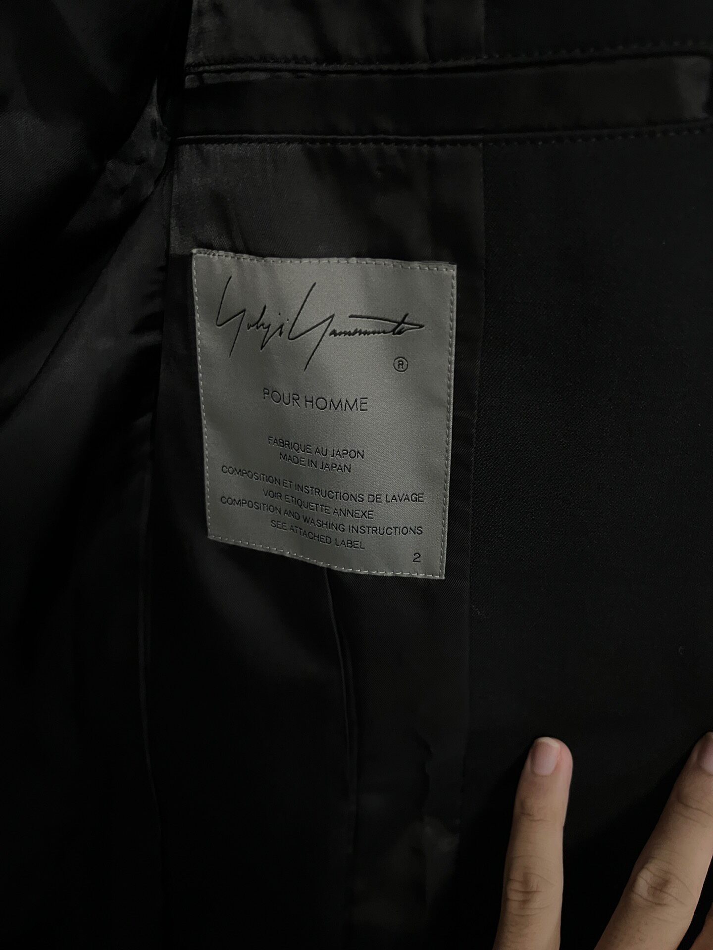 Yohji Yamamoto 23aw Double Collar Blazer — back