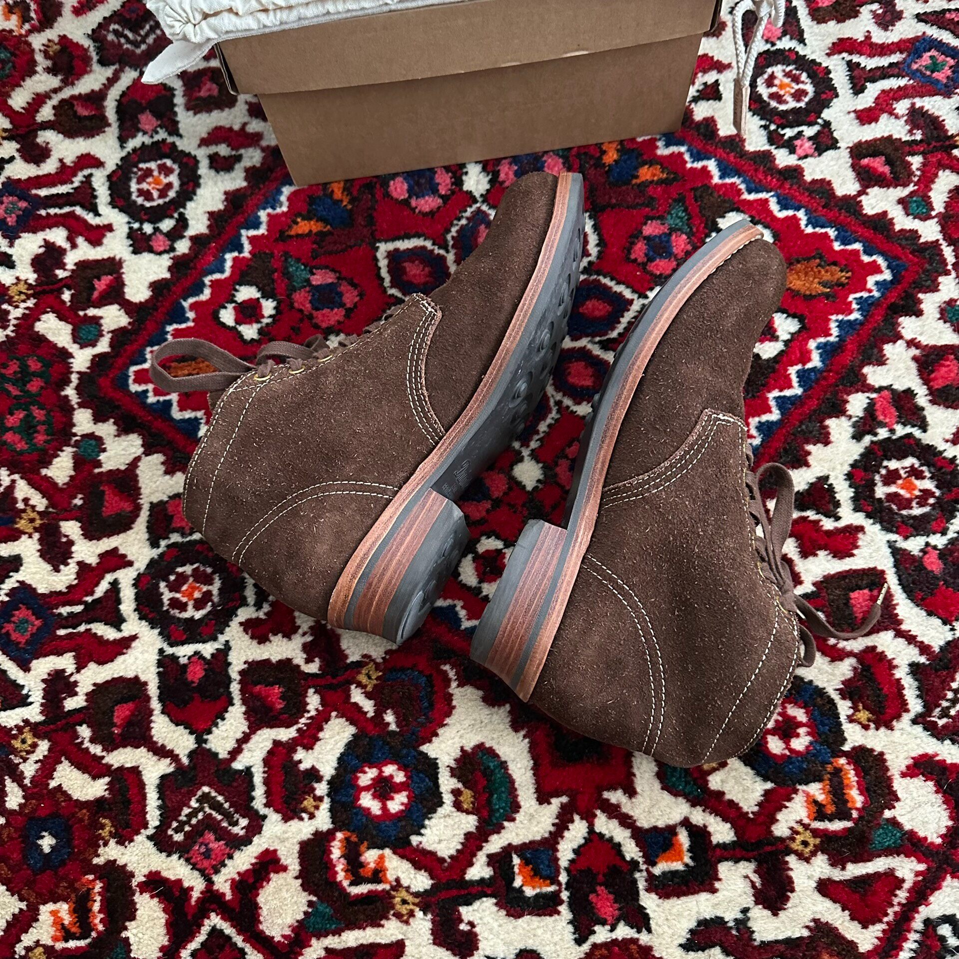 Visvim 18aw Brigadier Suede Boots — label