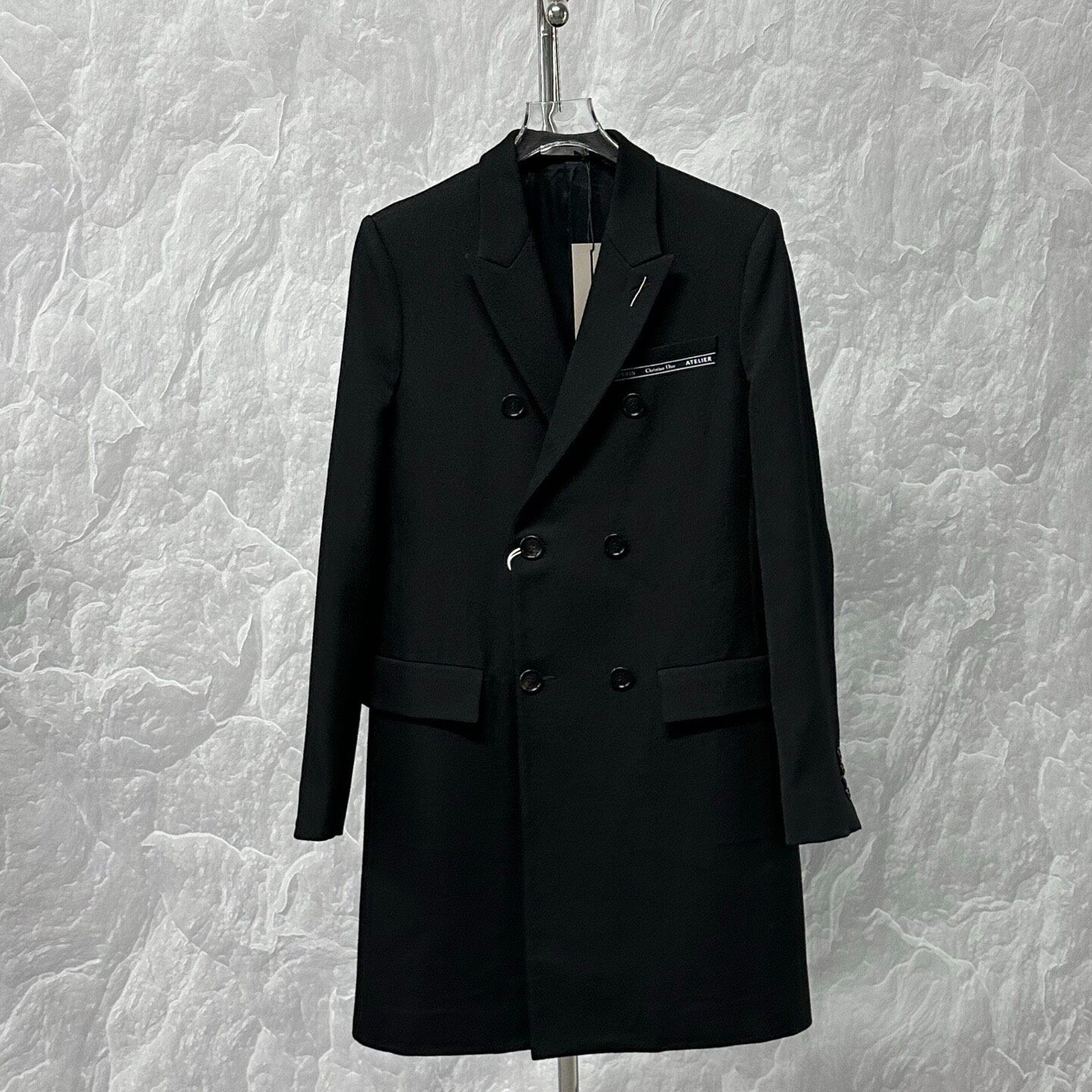 Dior Double-Breasted Mid-Length Overcoat — detail