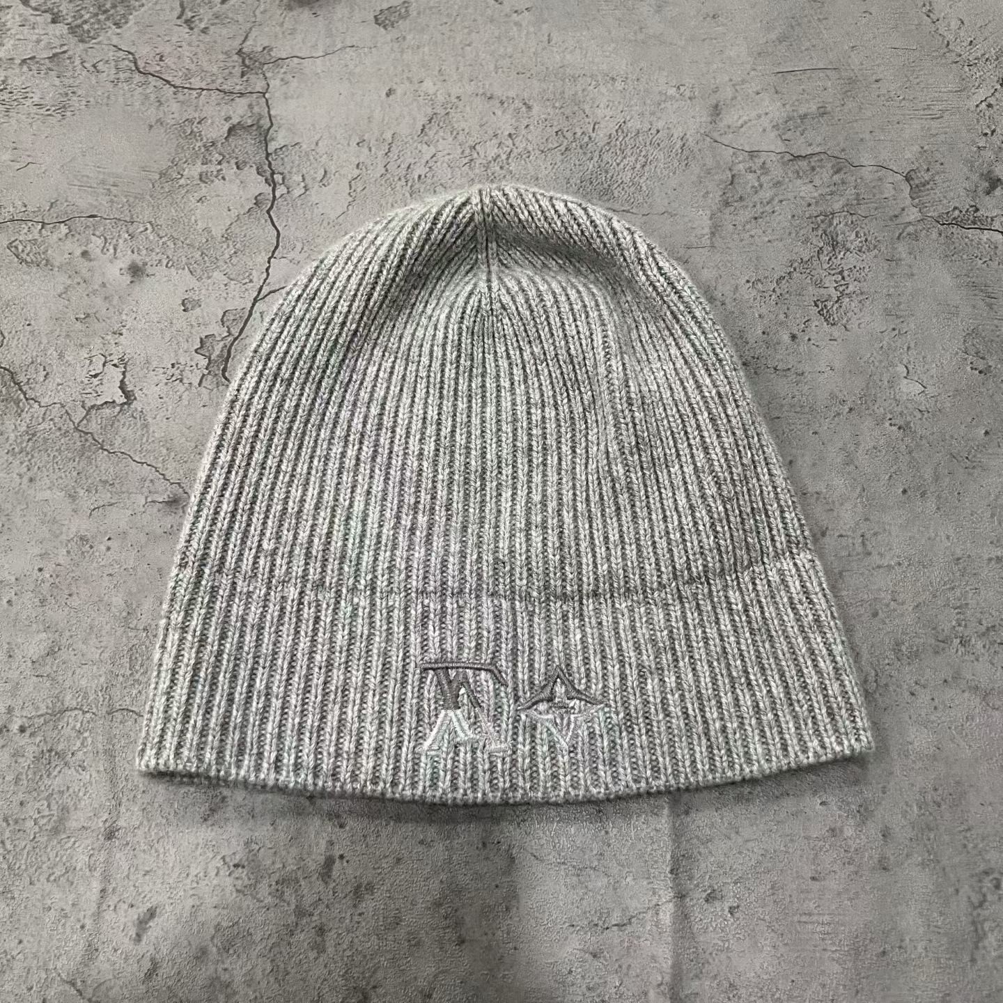 Louis Vuitton Gray Embroidered Logo Beanie