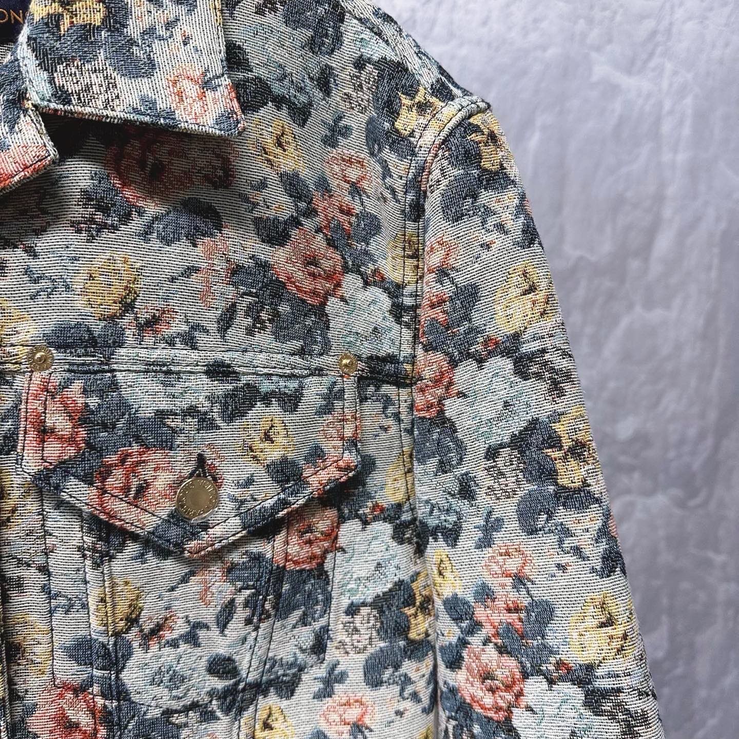 Louis Vuitton SS25 Floral Cropped Denim Jacket — back