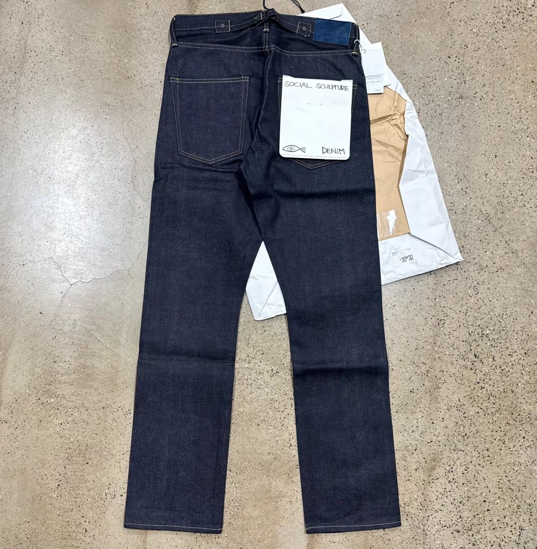 Visvim 20AW Social Sculpture 1 Red Edge Jeans — front