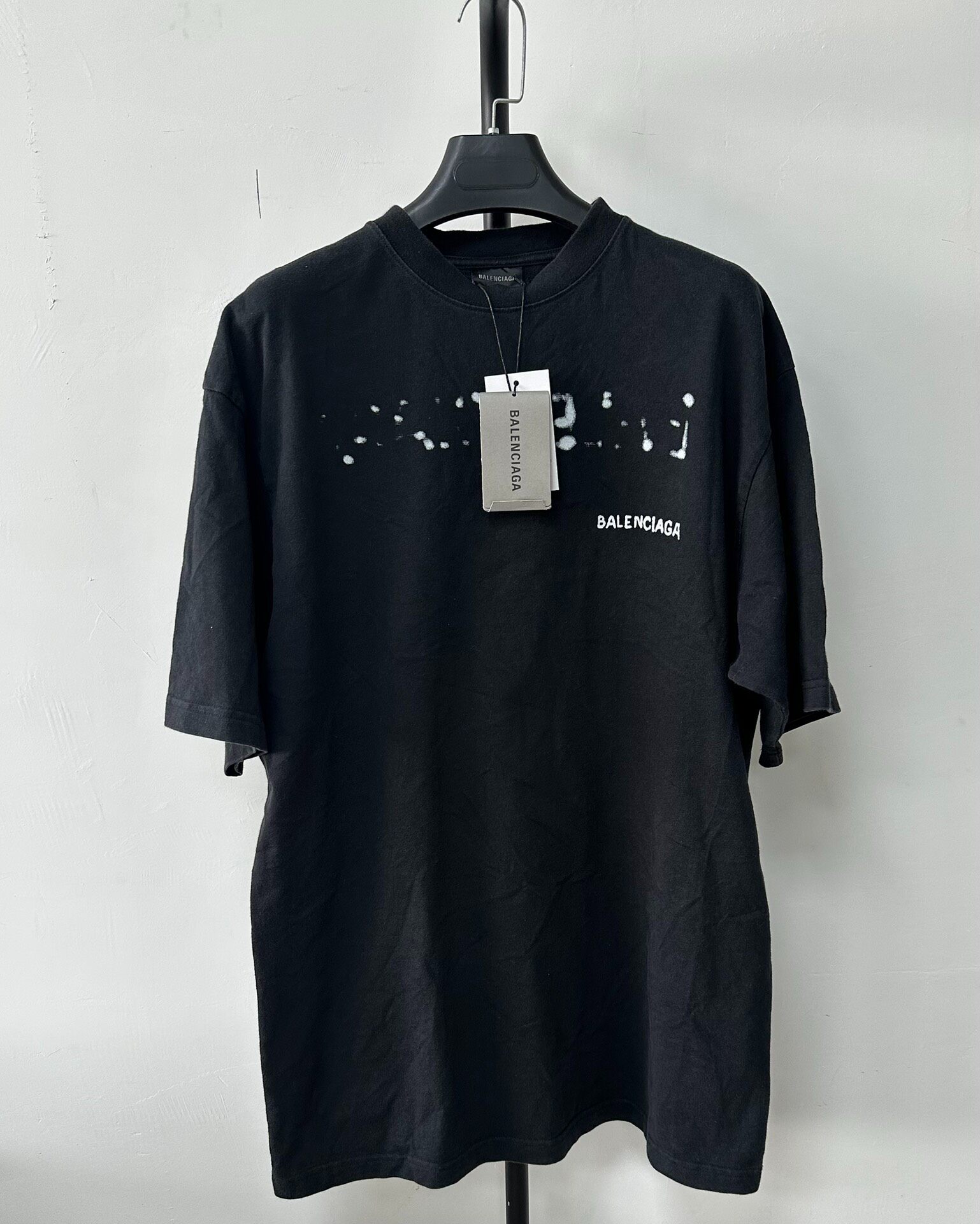 Balenciaga Logo Print Black T-Shirt