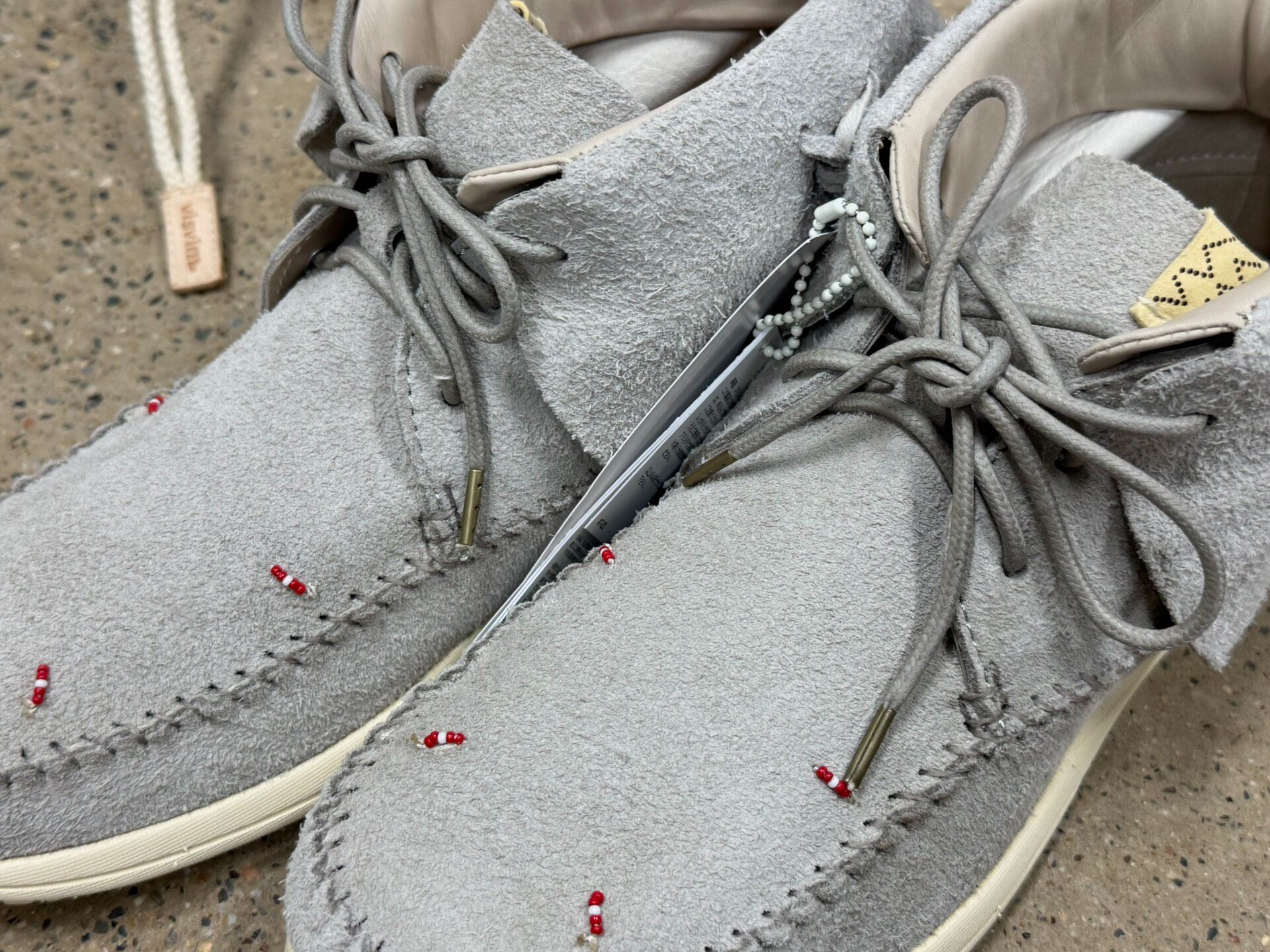 Visvim 23SS FBT Lhamo Suede Sneakers — label