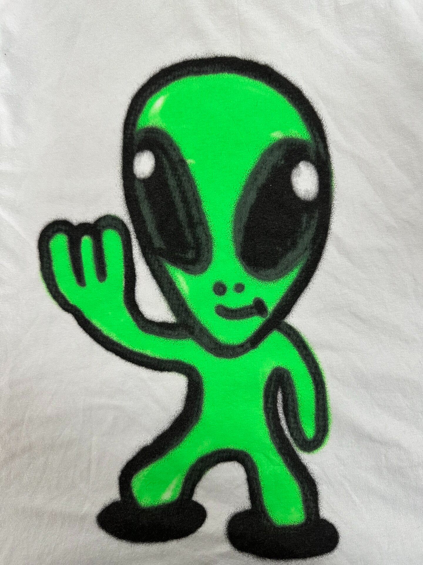 Balenciaga Men's Alien Print T-Shirt — detail