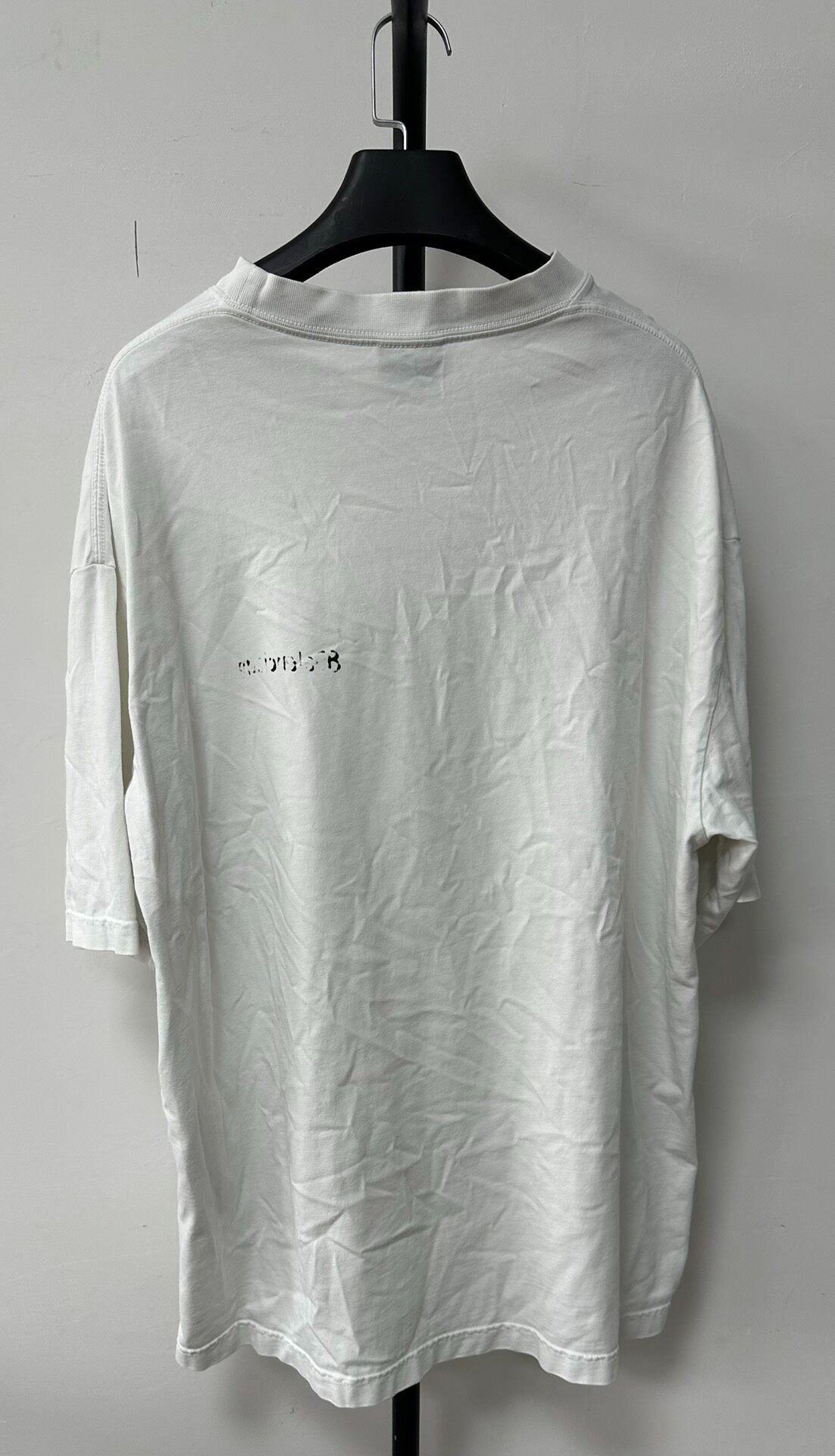 Balenciaga Men's White Logo T-shirt — front