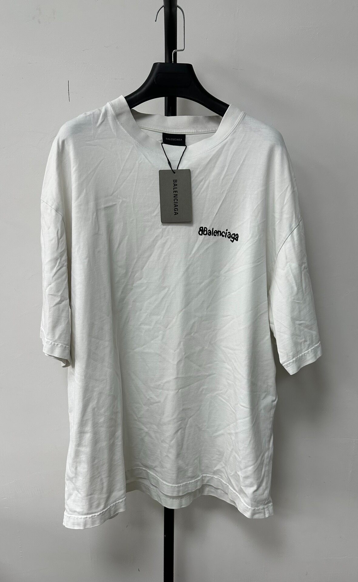 Balenciaga Men's White Logo T-shirt