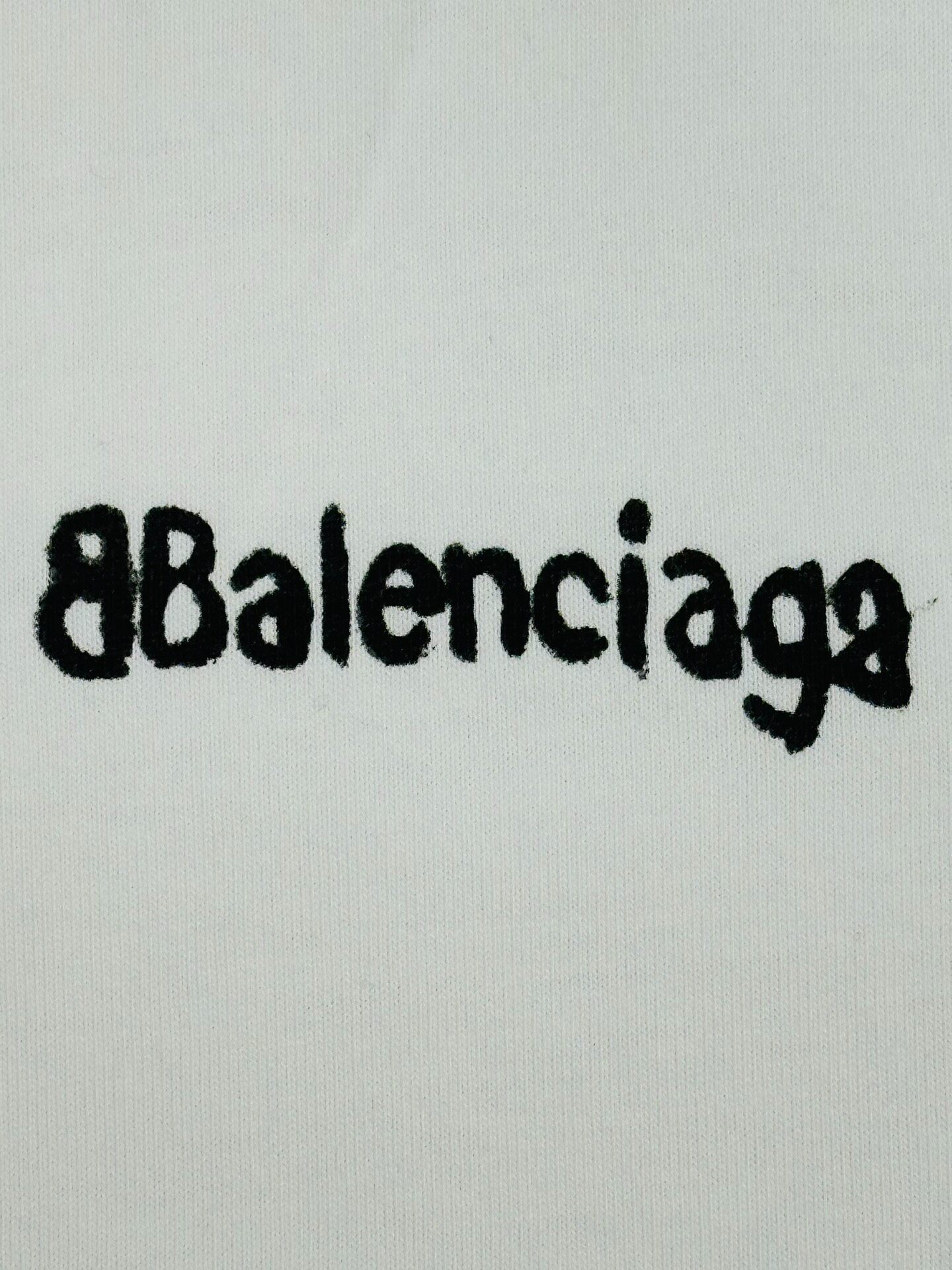 Balenciaga Men's White Logo T-shirt — detail