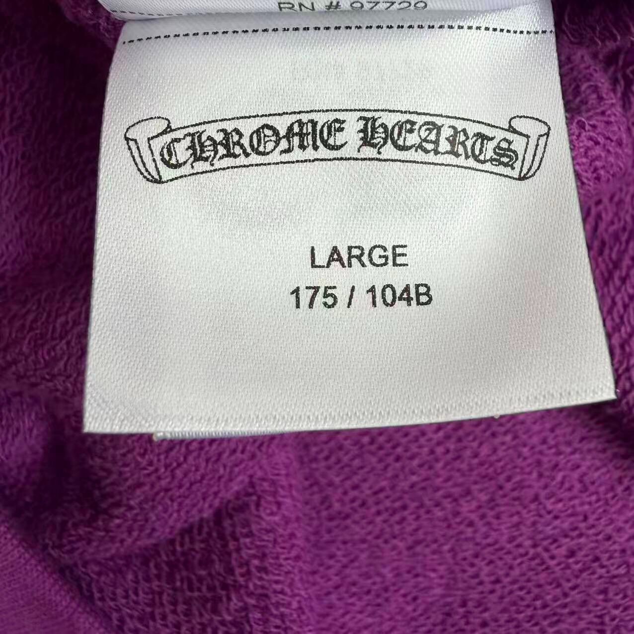 Chrome Hearts x Matty Boy Purple Polo Sweatshirt — label