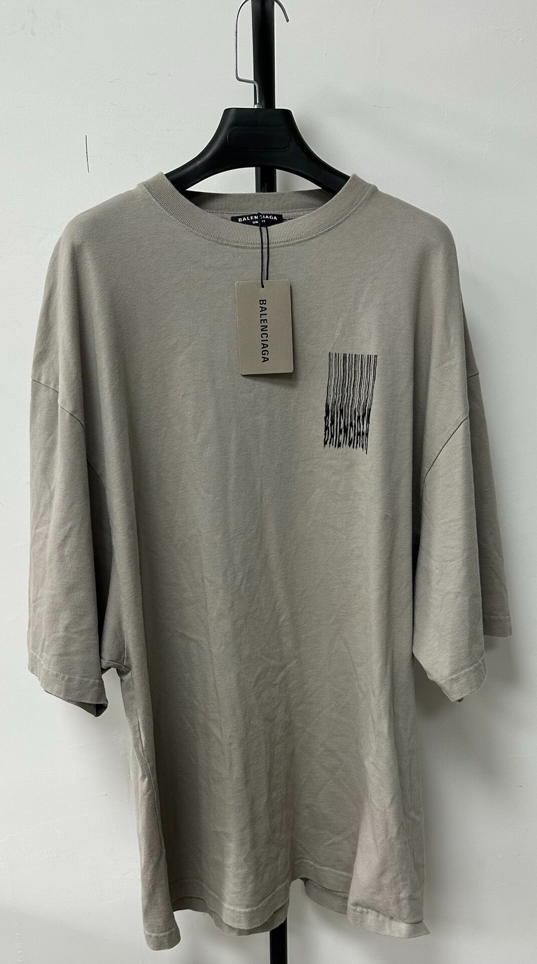 Balenciaga Beige Logo Short-sleeve T-shirt