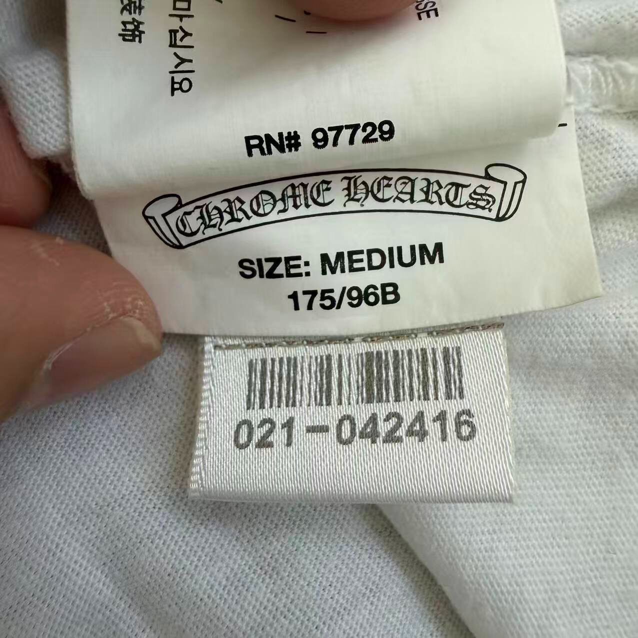 Chrome Hearts White Long-Sleeve T-Shirt — label