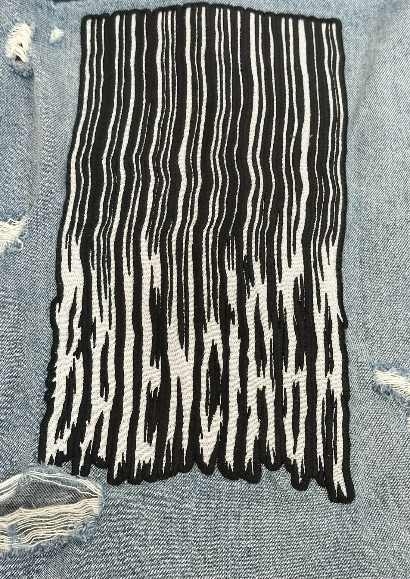 Balenciaga Barcode Oversized Denim Jacket — detail