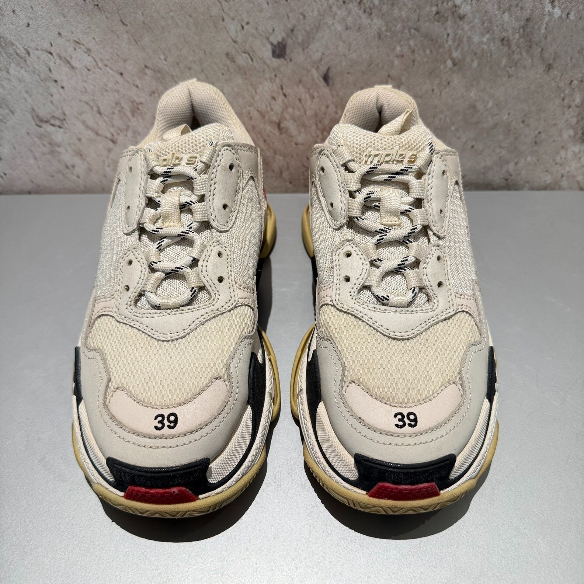 Balenciaga Triple S Size 39 Colorblock Sneakers — front