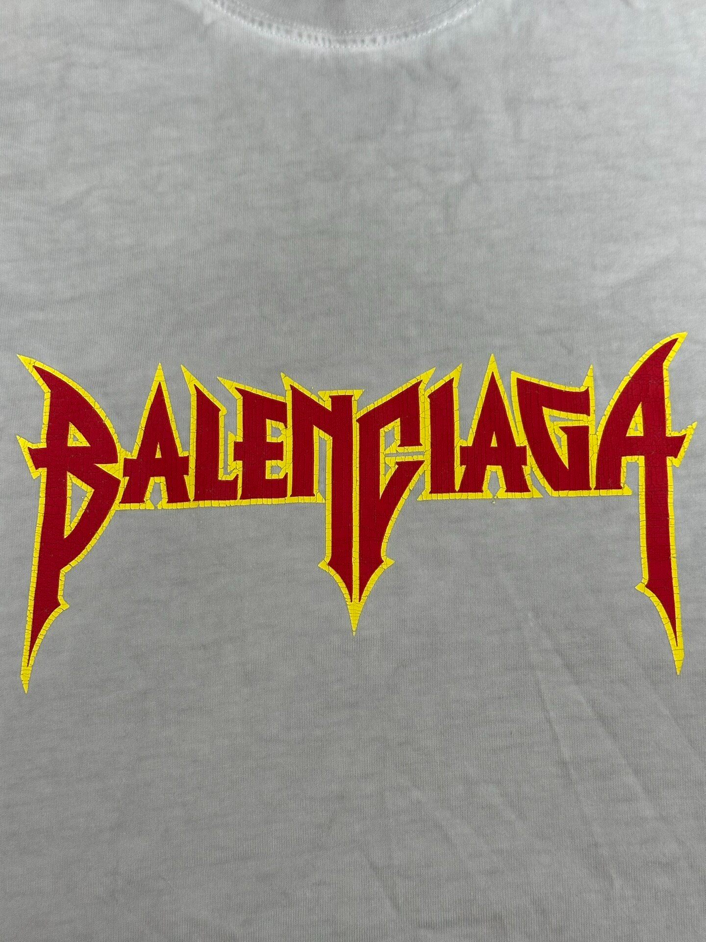 Balenciaga Metallica Rock Band T-Shirt — detail