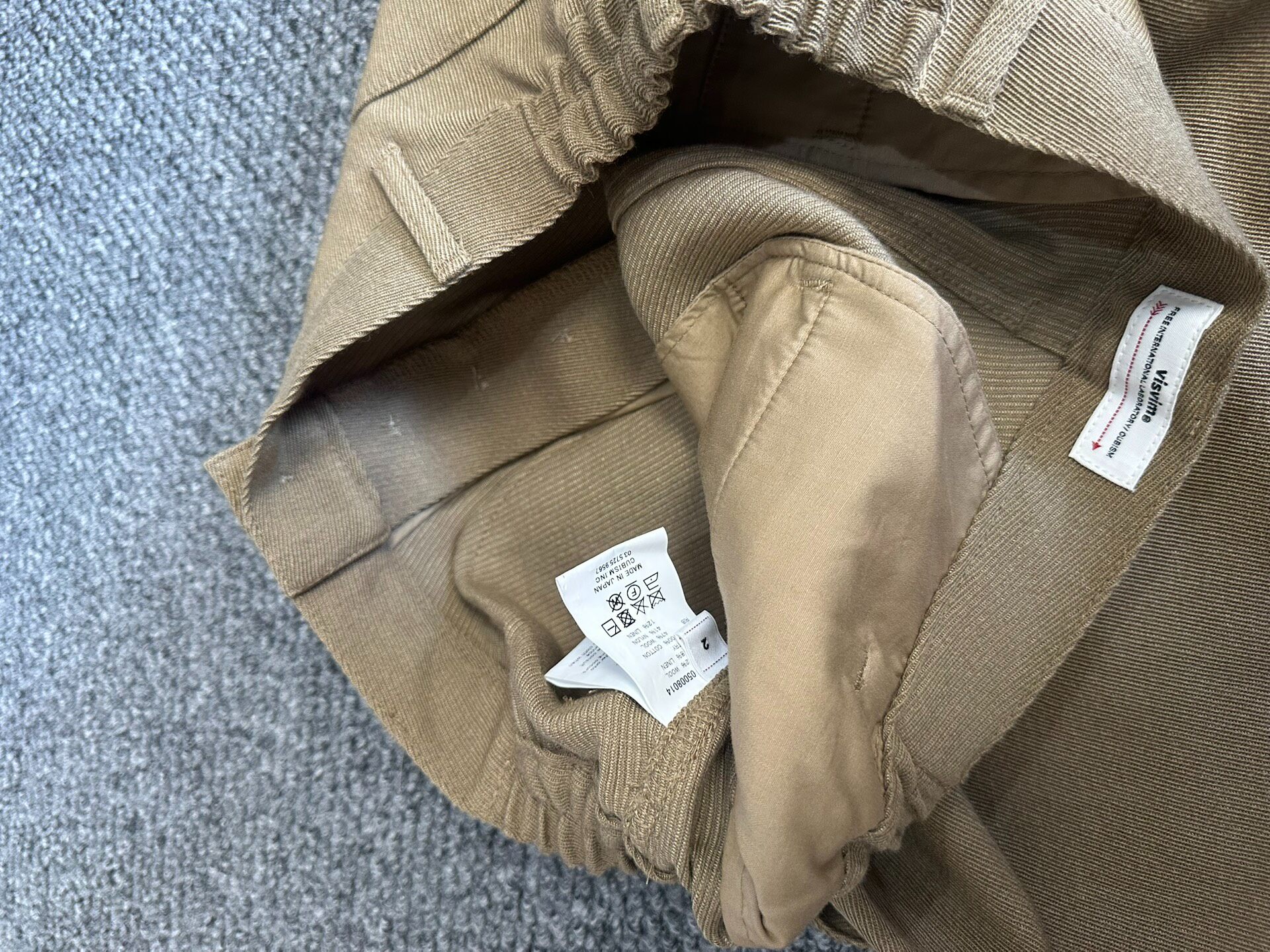 Visvim Wool-Linen Cropped Trousers — back