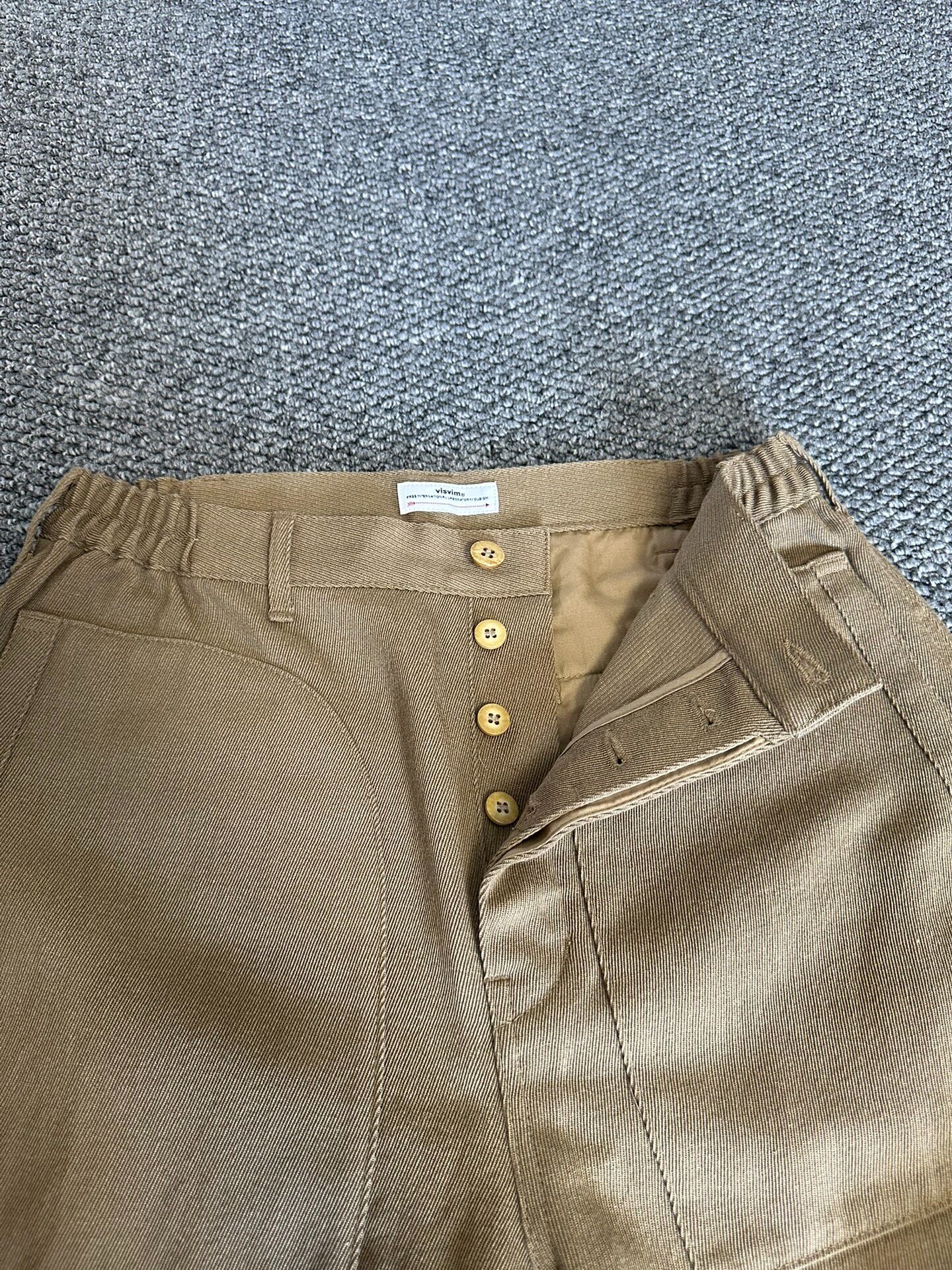Visvim Wool-Linen Cropped Trousers — label
