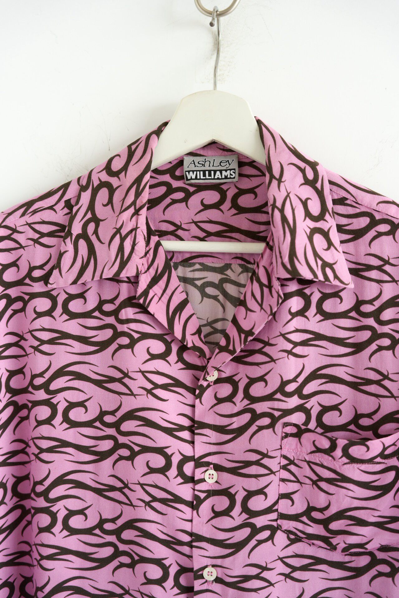 Ashley Williams Pink Thorn Print Shirt — detail