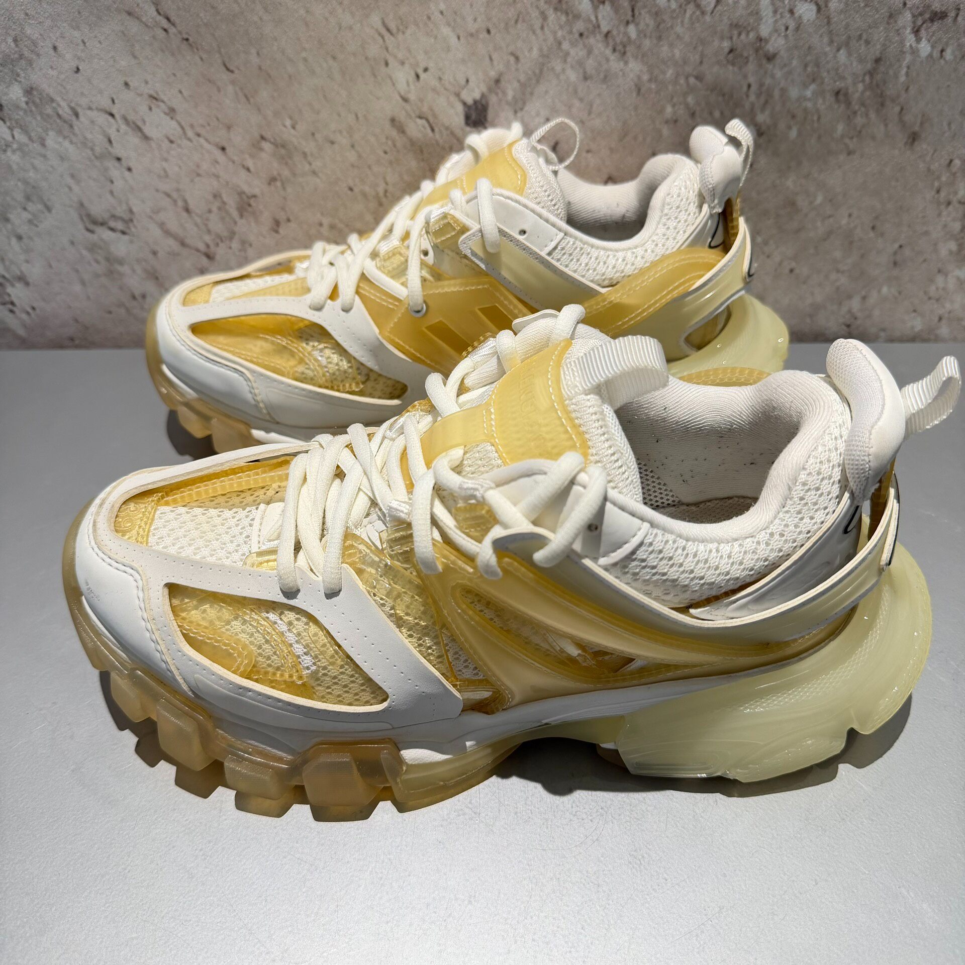 Balenciaga Track White Yellow Sneakers — detail