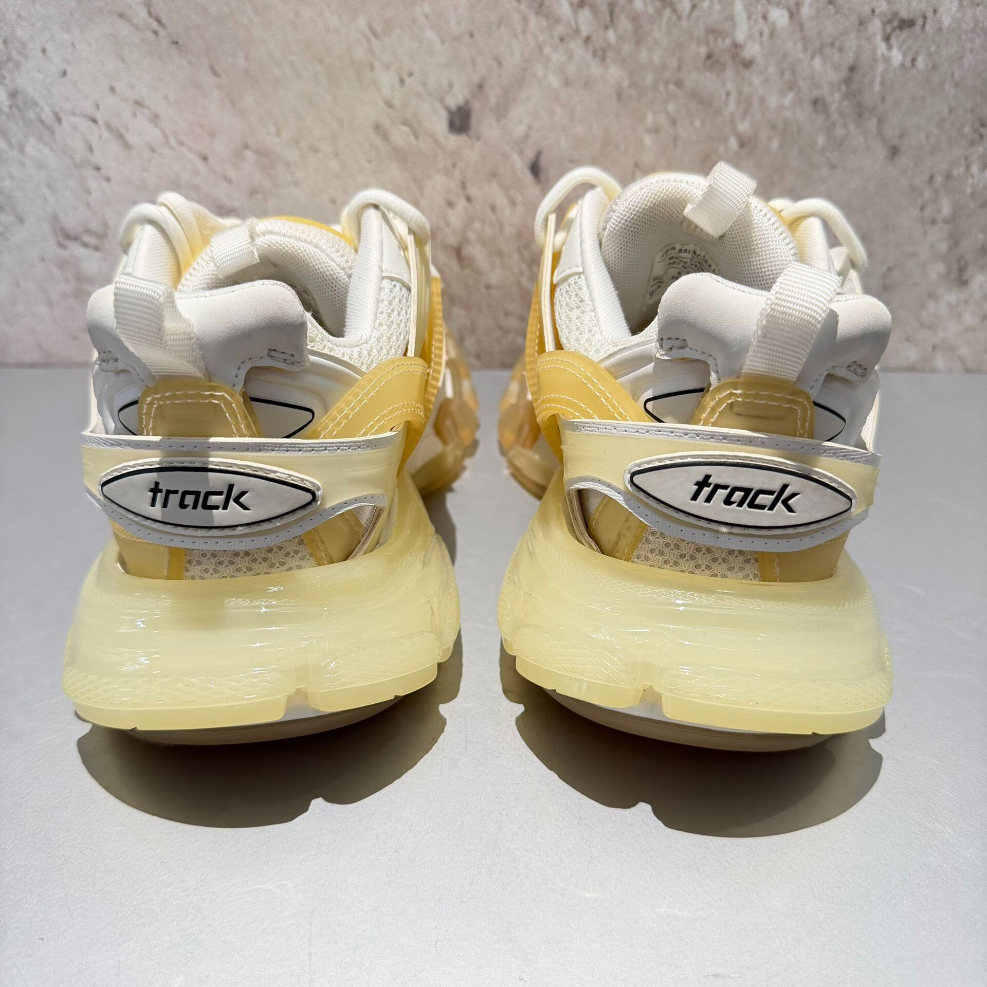 Balenciaga Track White Yellow Sneakers — label