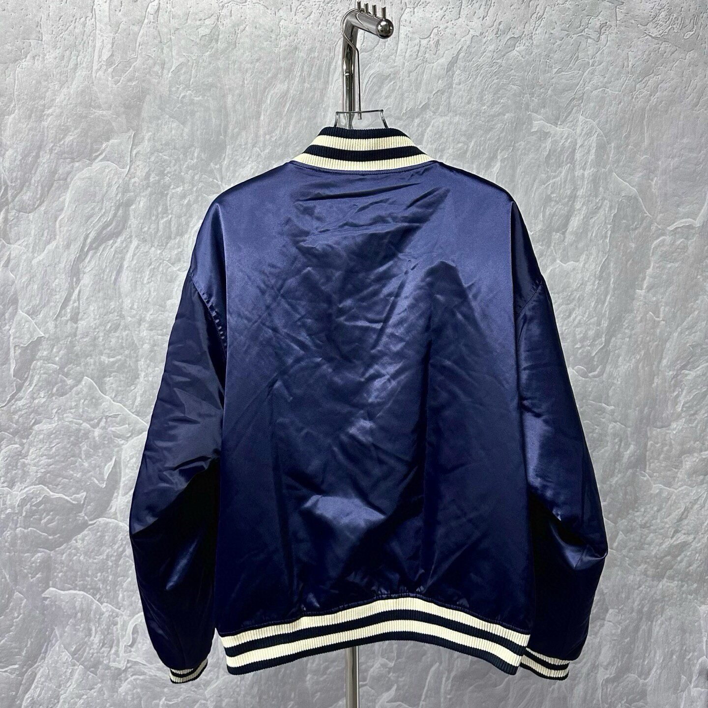 Louis Vuitton SS25 Crystal Varsity Jacket — detail