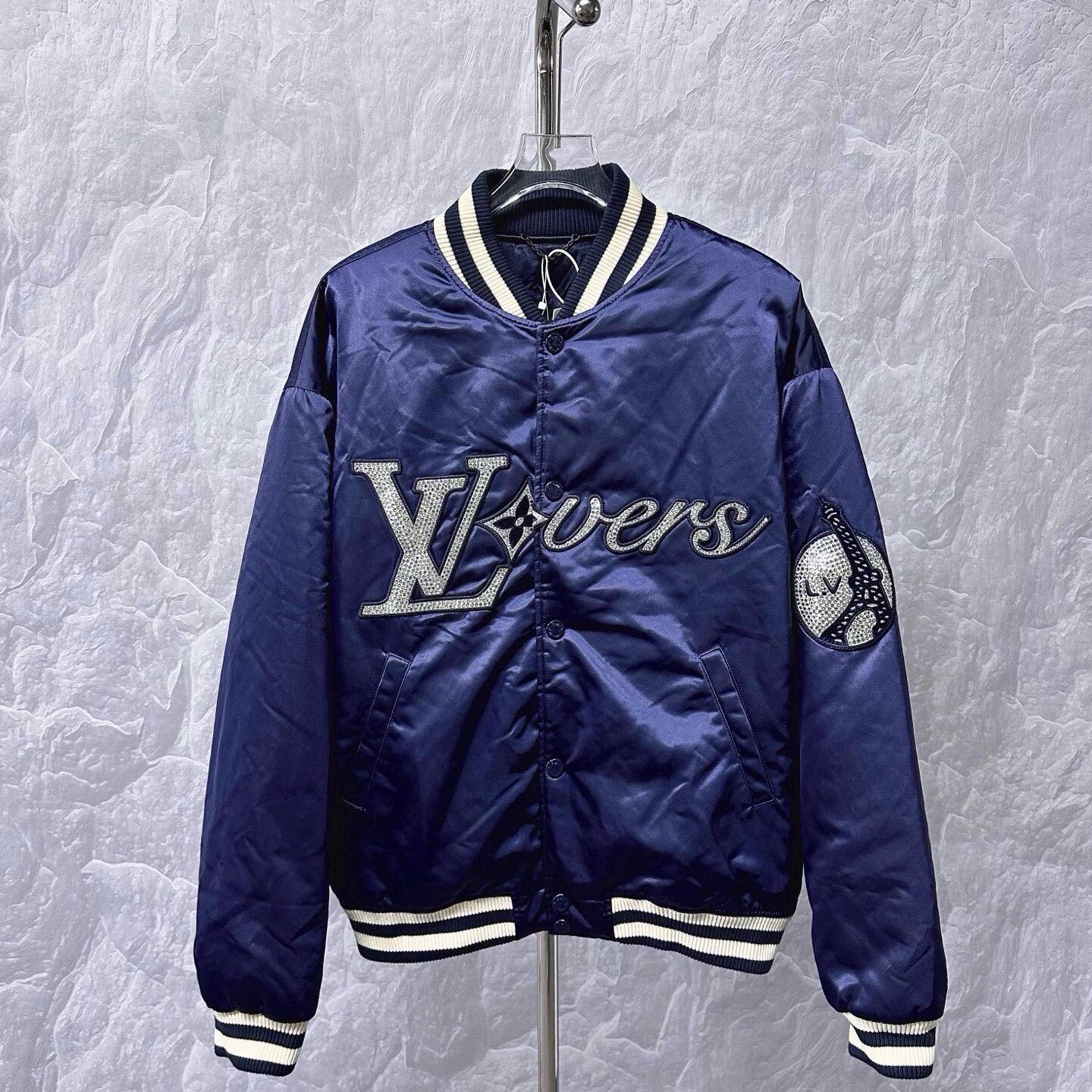 Louis Vuitton SS25 Crystal Varsity Jacket