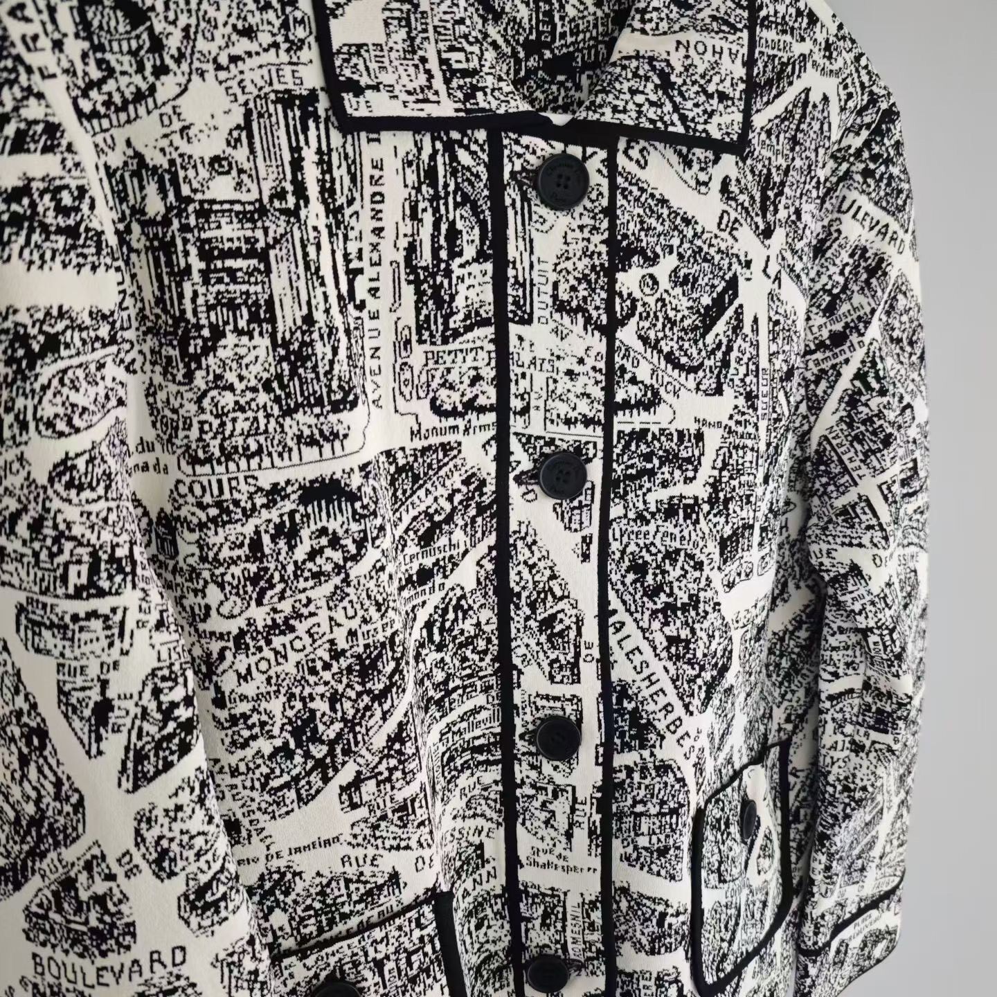 Dior Paris Map Print Women’s Jacket — detail