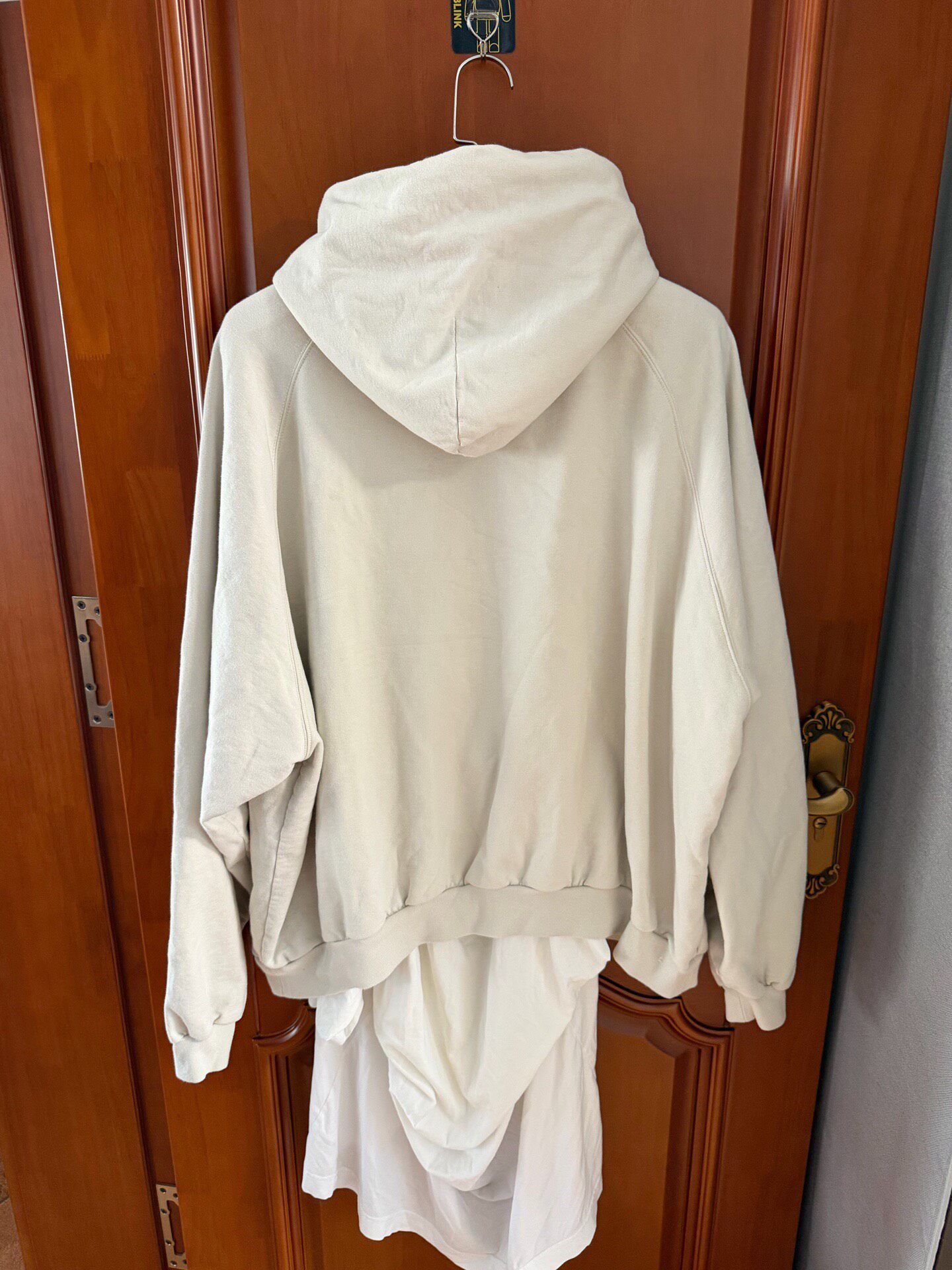 Balenciaga Beige Fake Two-Piece Hoodie — front
