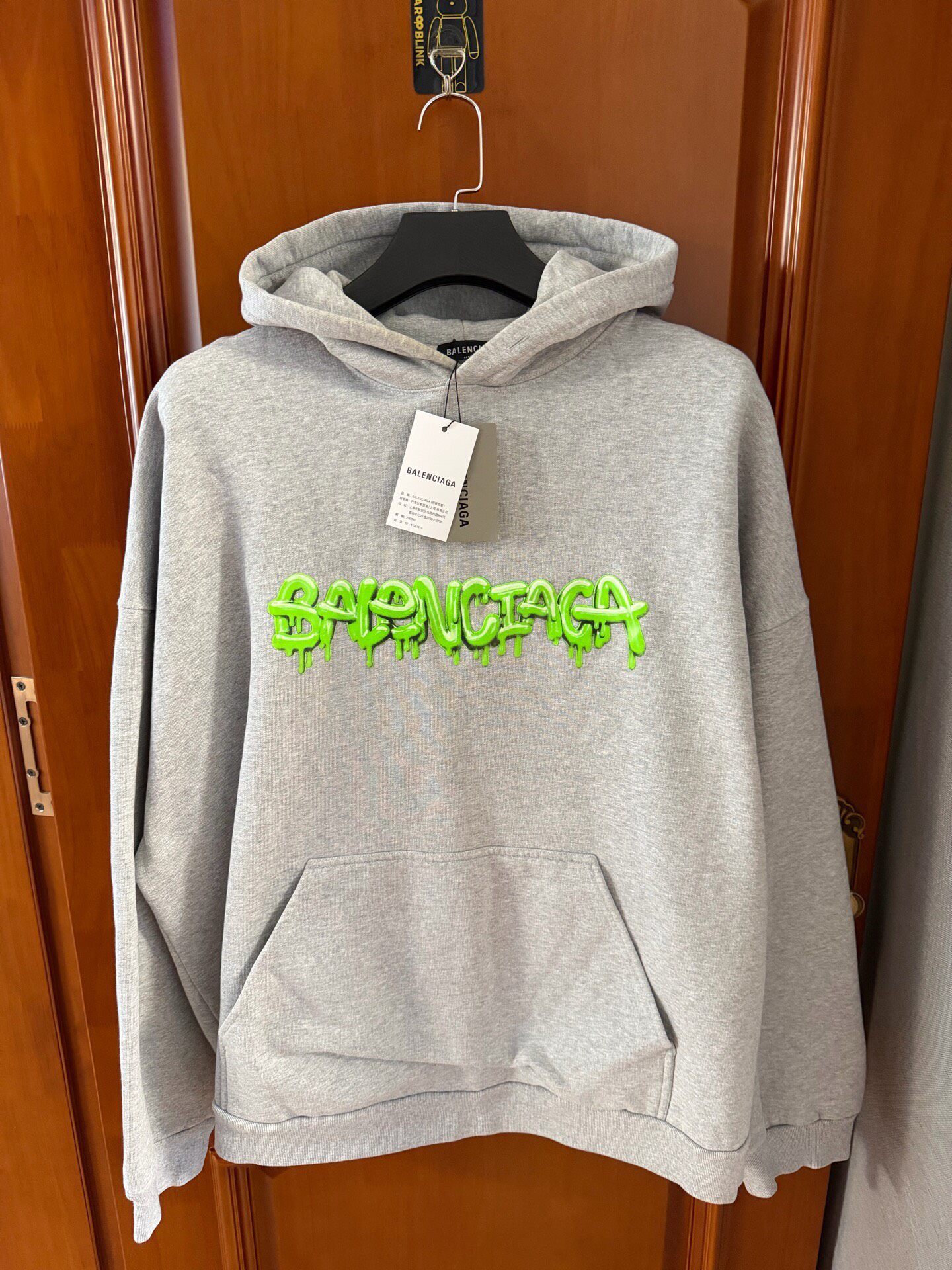 Balenciaga Gray Hoodie With Jelly Logo
