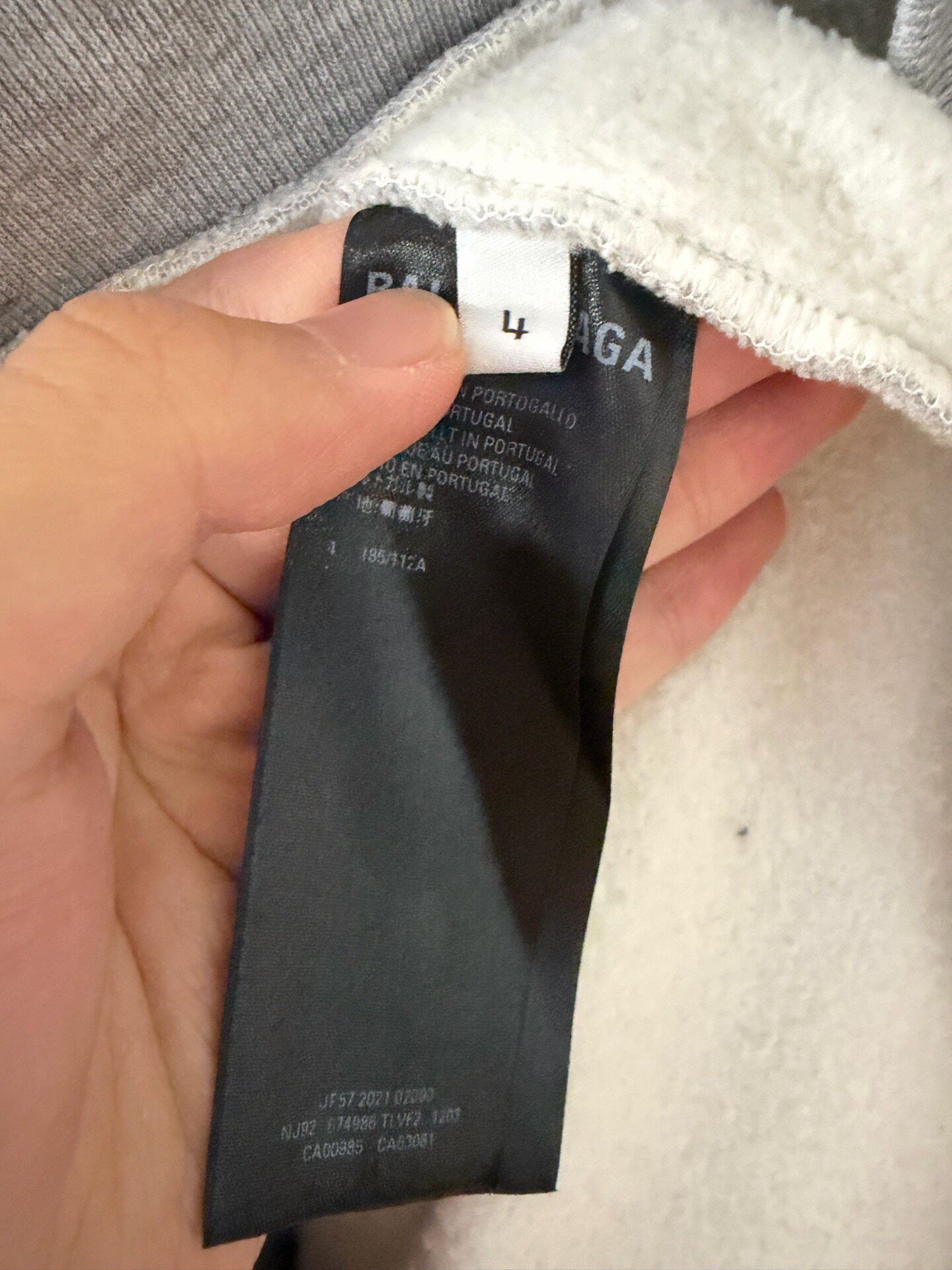 Balenciaga Gray Hoodie With Jelly Logo — back