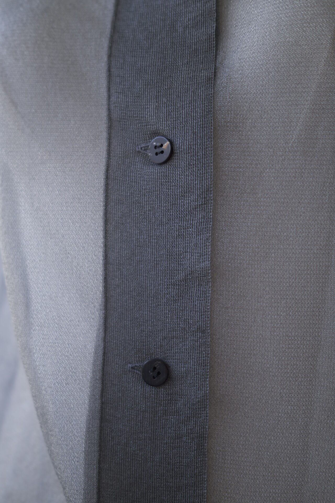 Yohji Yamamoto Gray Sheer Top — back