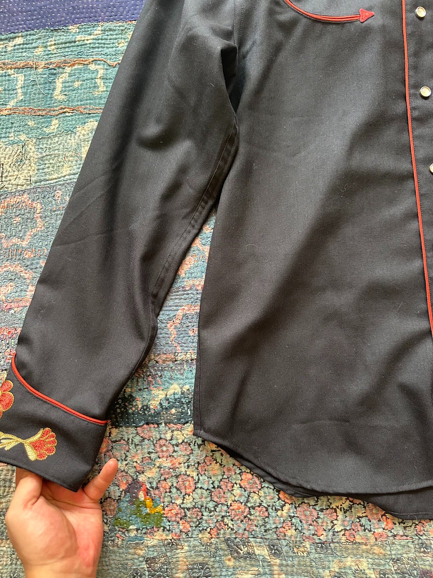 RRL Embroidered Western Shirt — label