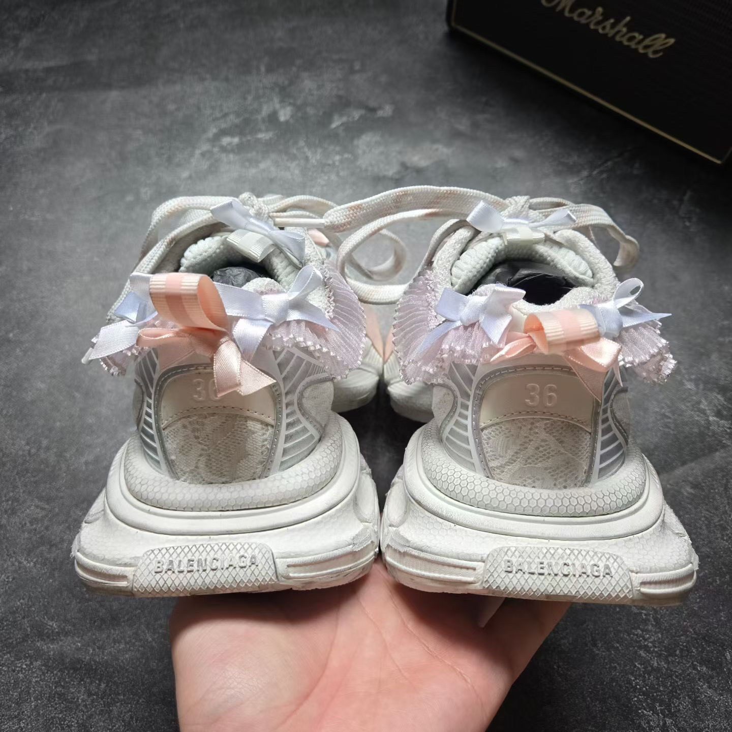 Balenciaga 3XL Lace Bow Sneakers — detail