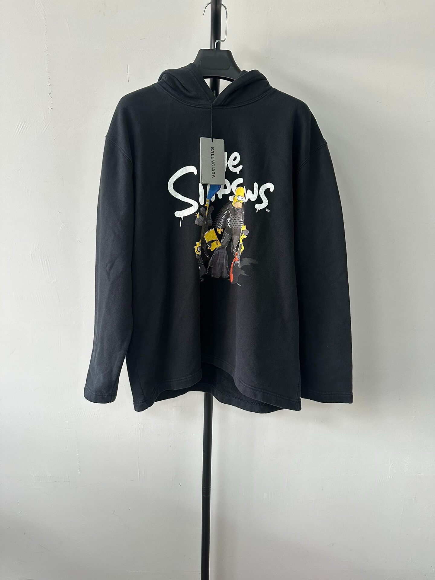 Balenciaga Simpsons Graphic Black Hoodie