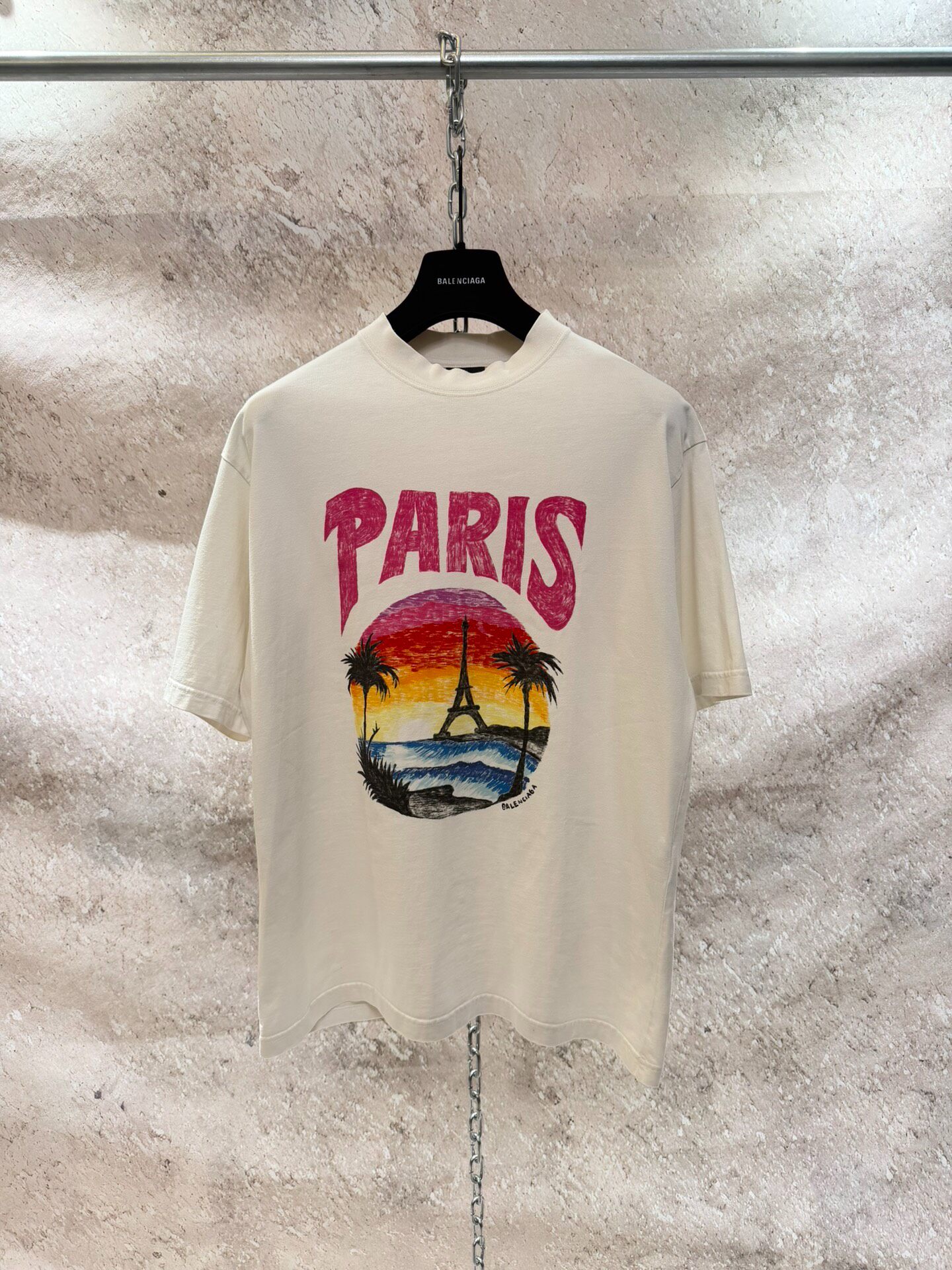 Balenciaga Paris Sunset Eiffel Tower Tee