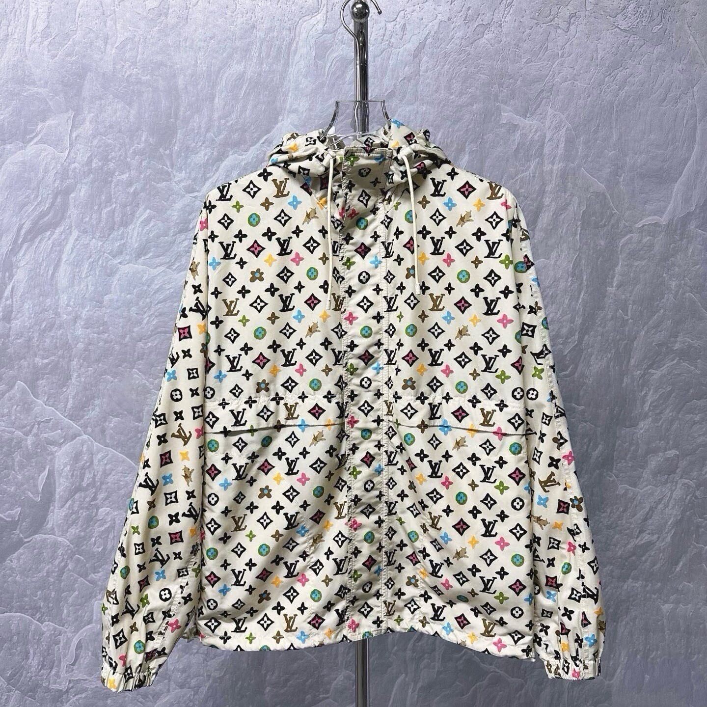 LV FW24 Colorful Monogram Hooded Anorak — front