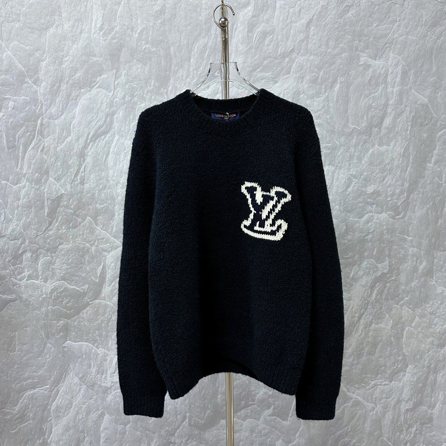 Louis Vuitton Logo Boucle Teddy Sweater — back