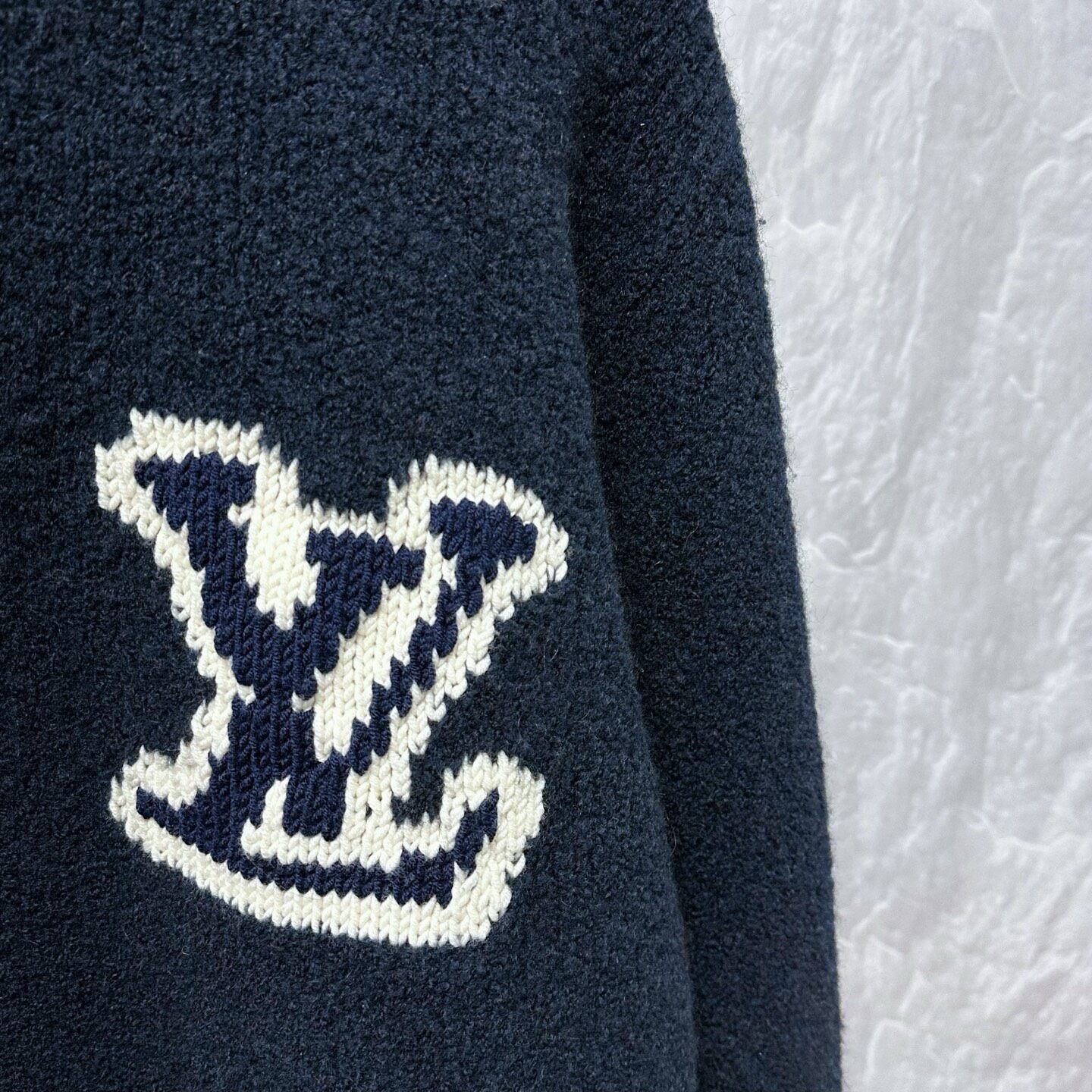 Louis Vuitton Logo Boucle Teddy Sweater — front