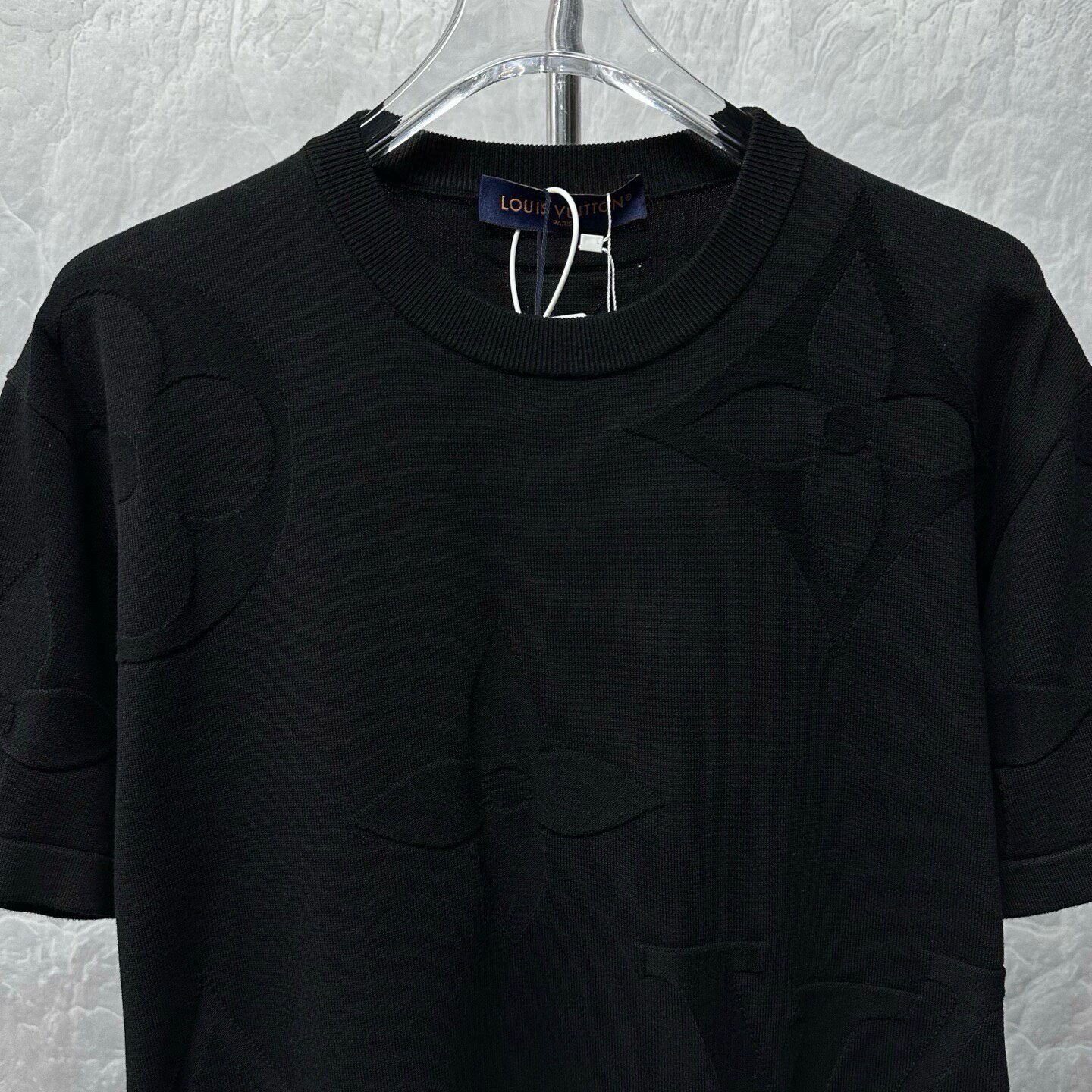 Louis Vuitton SS25 Monogram Knit Tee — detail