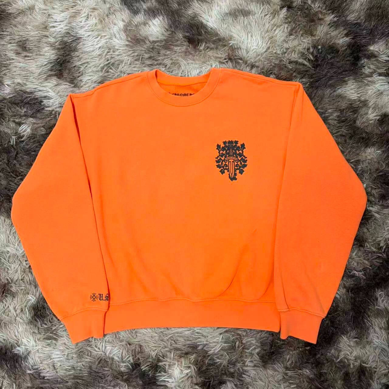 Chrome Hearts Orange Sword Print Sweatshirt