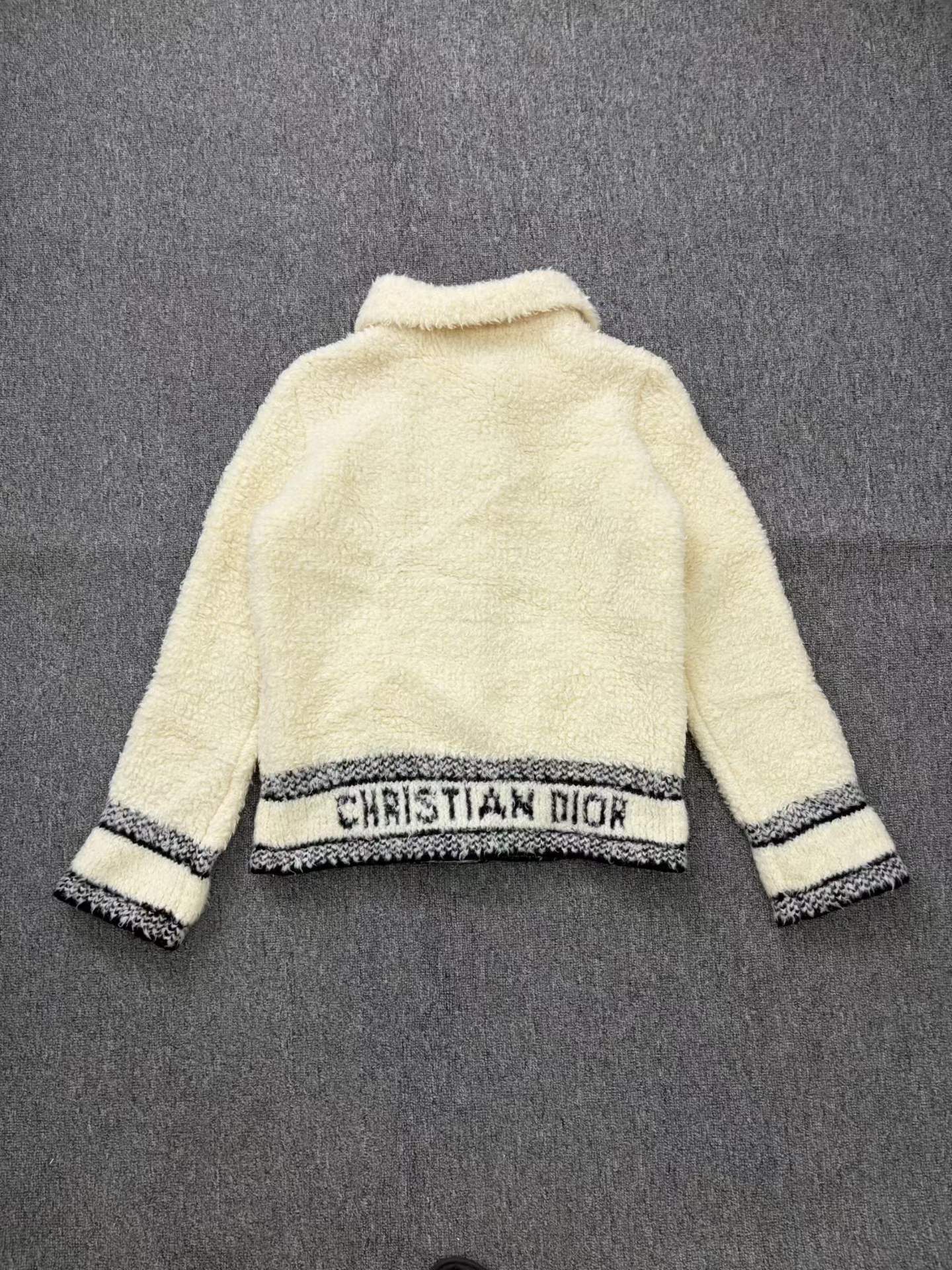 Dior Caro Beige Single-Breasted Jacket — front