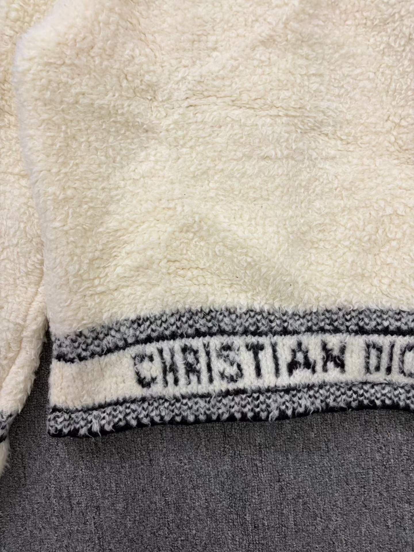 Dior Caro Beige Single-Breasted Jacket — label