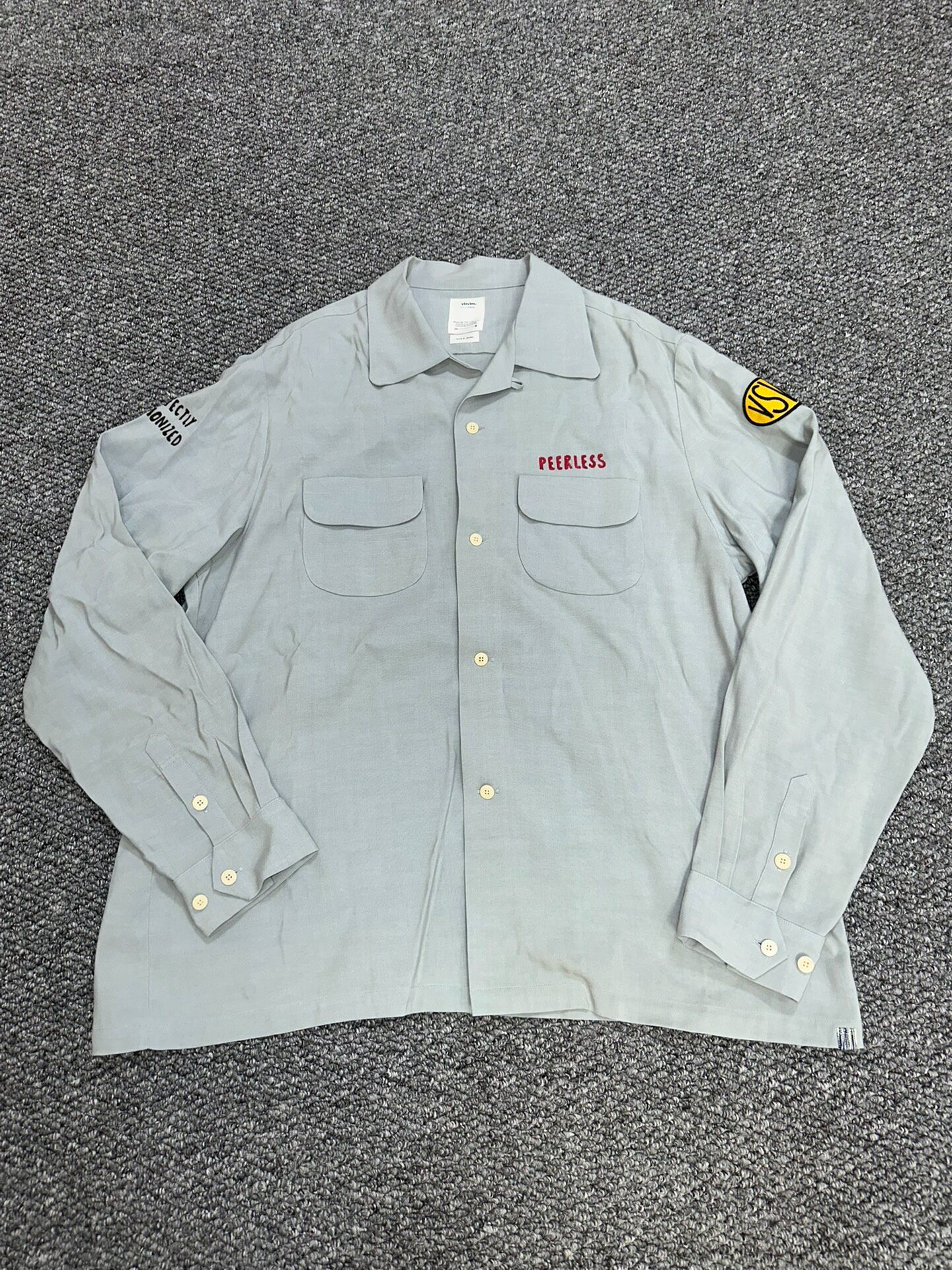 Visvim Light Blue Long-Sleeve Button-Up Shirt