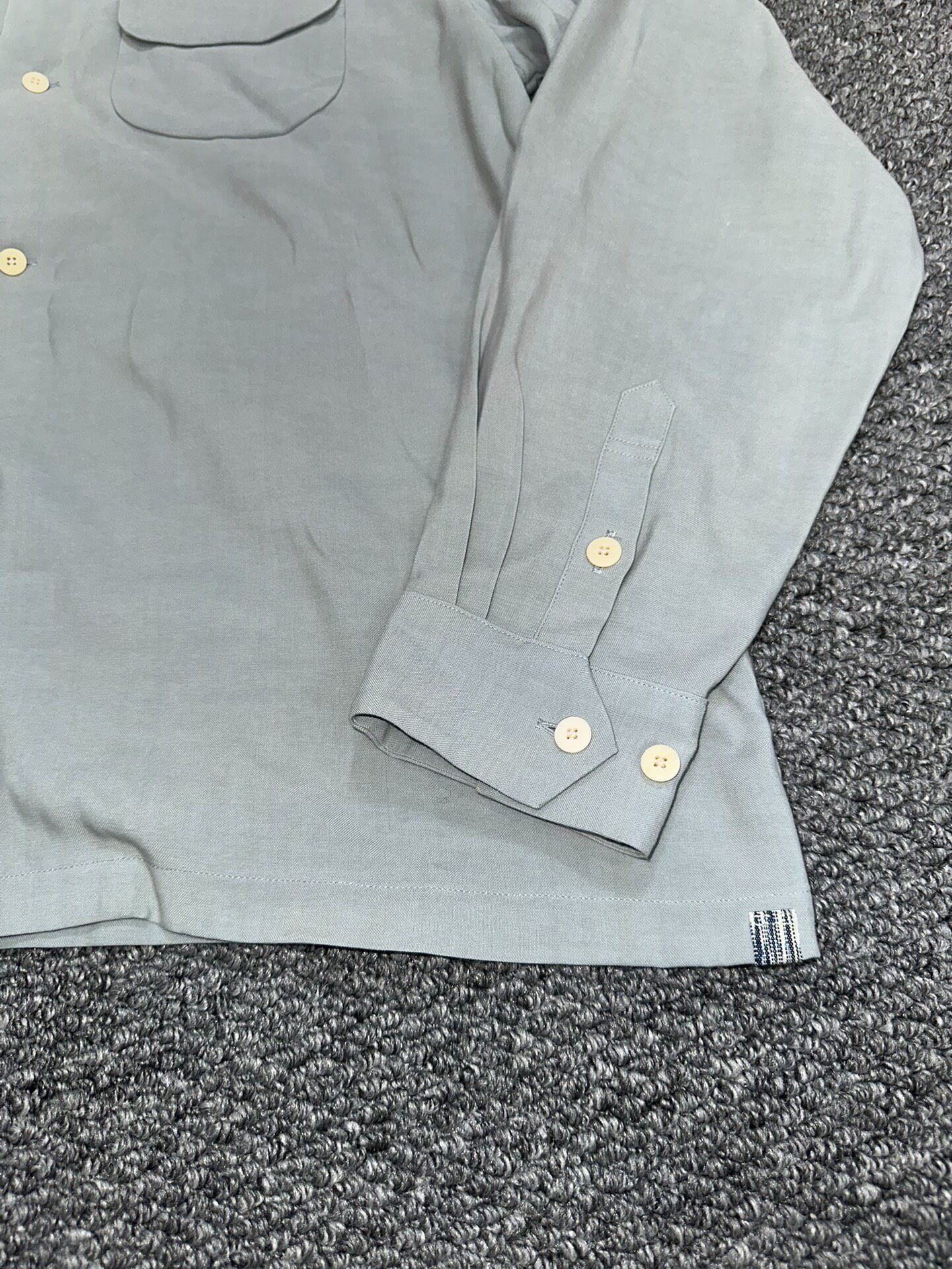Visvim Light Blue Long-Sleeve Button-Up Shirt — detail