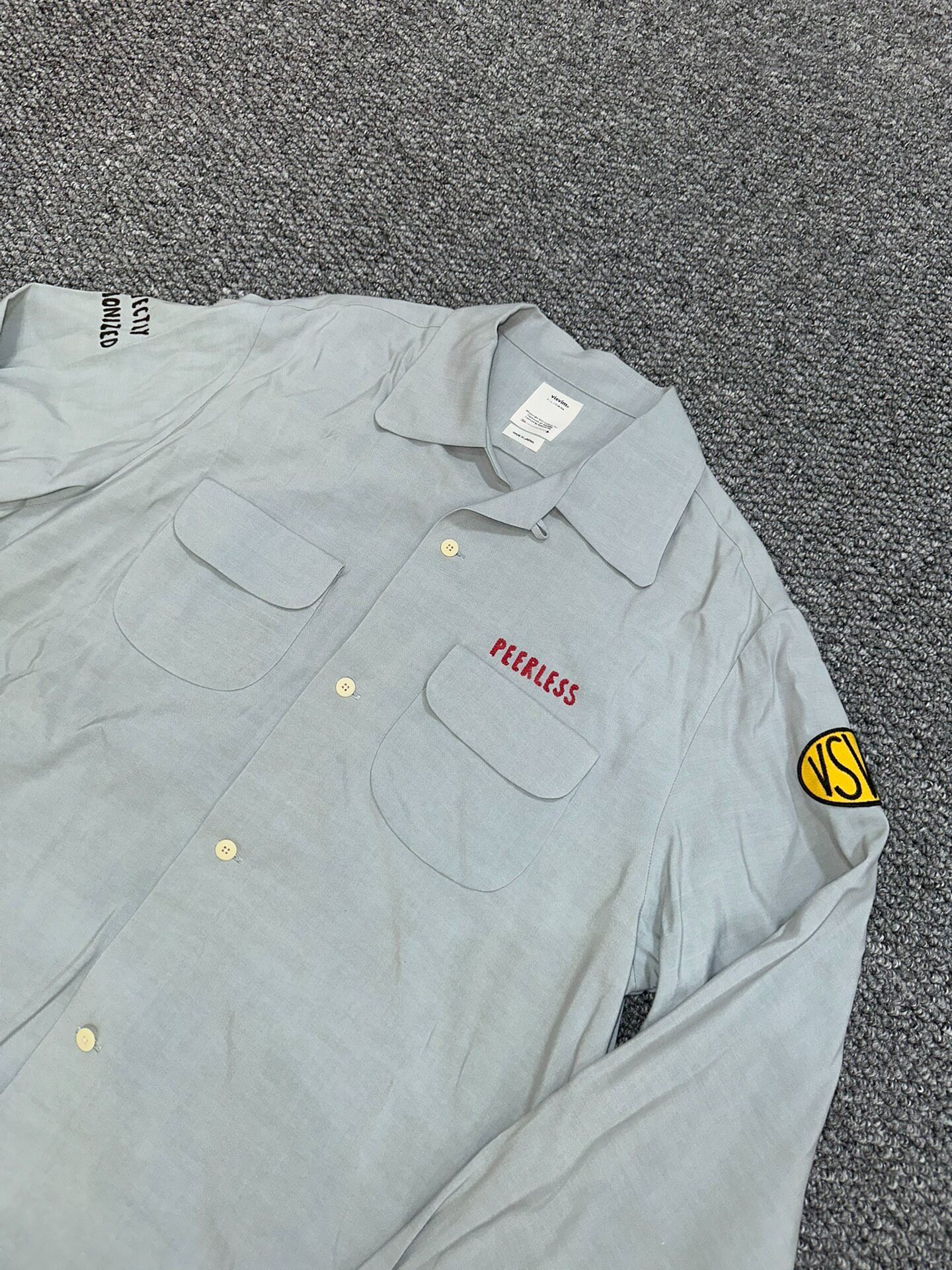 Visvim Light Blue Long-Sleeve Button-Up Shirt — front