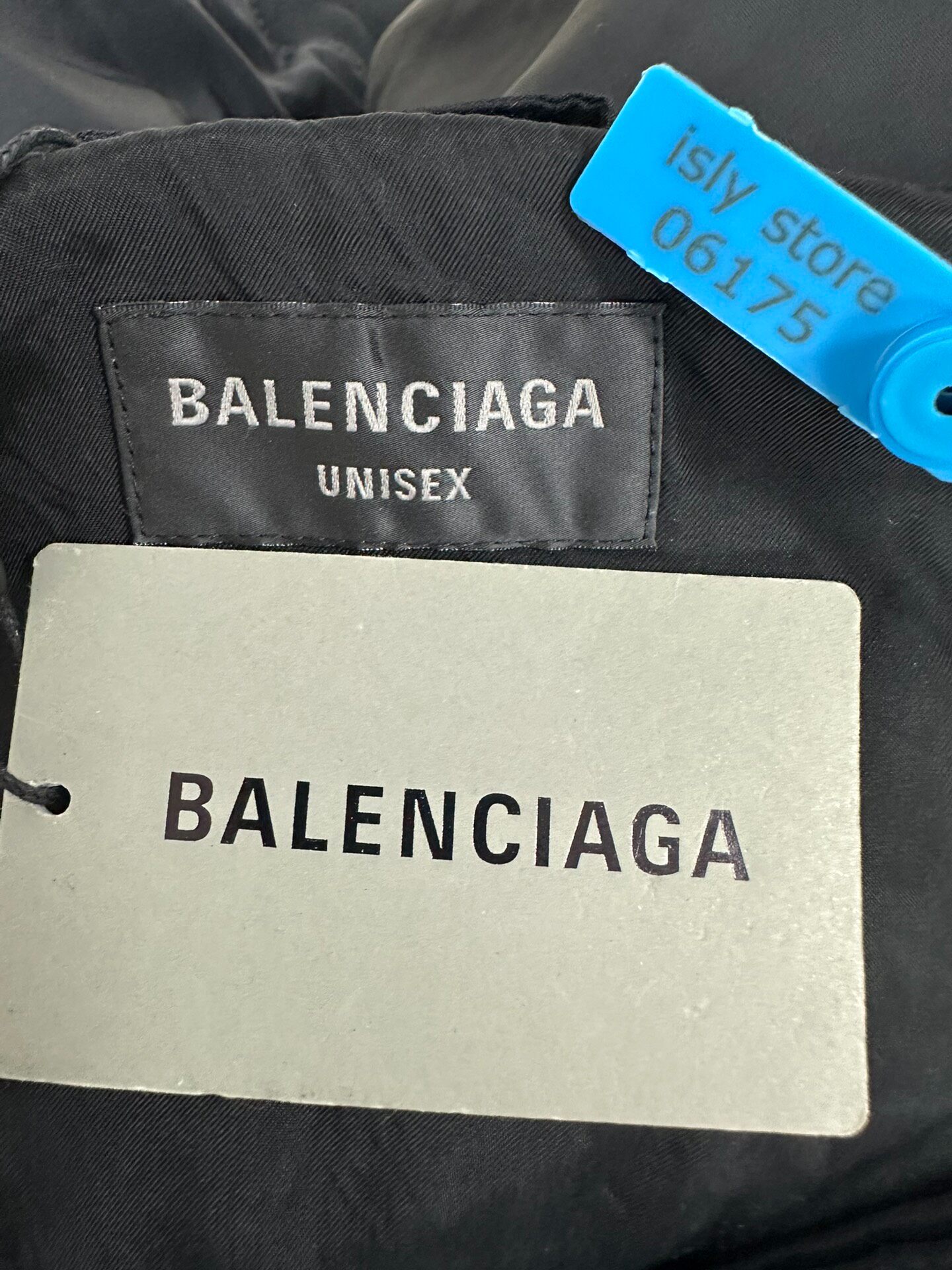 Balenciaga Black Varsity Jacket — label