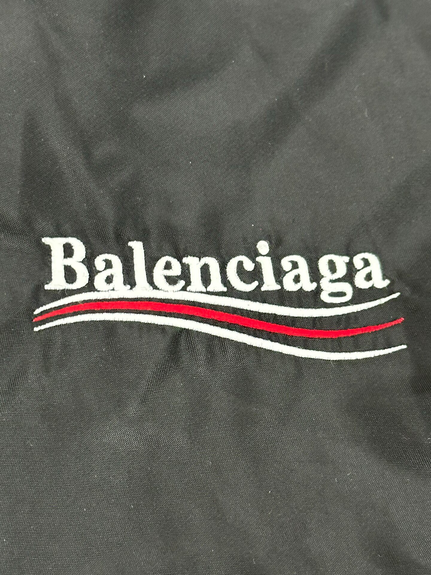 Balenciaga Black Varsity Jacket — detail