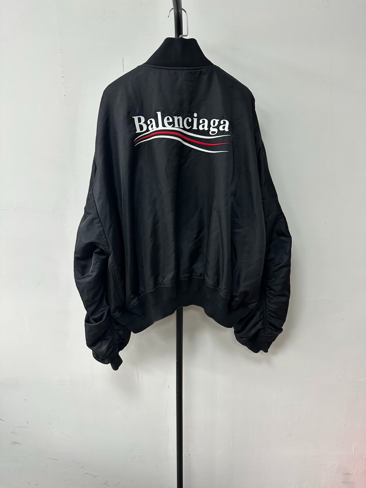 Balenciaga Black Varsity Jacket — front