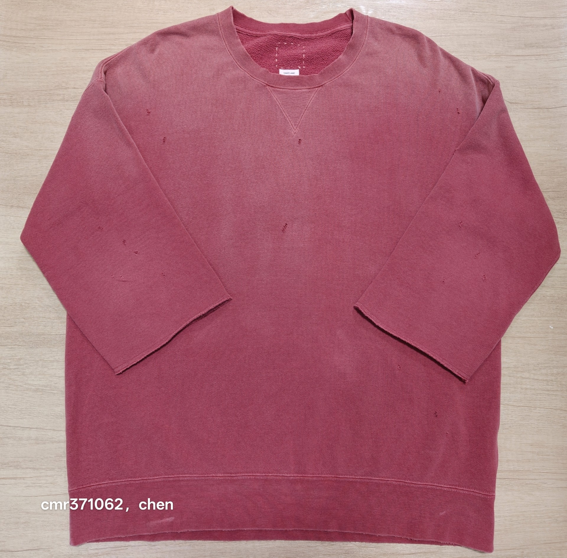 Visvim 21AW Jumbo 3/4 Crew Sweatshirt