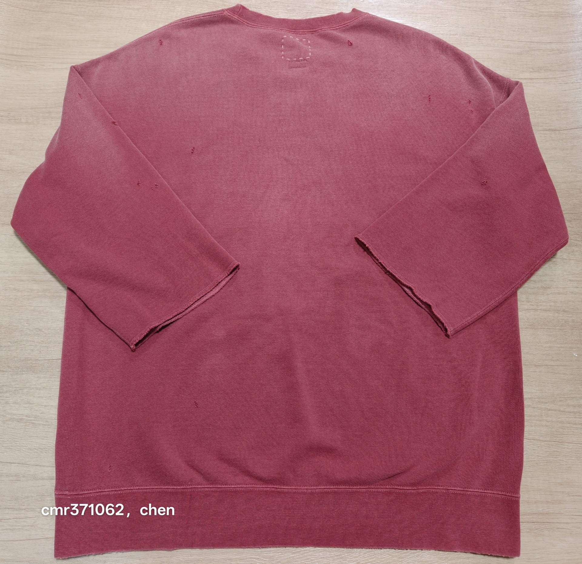 Visvim 21AW Jumbo 3/4 Crew Sweatshirt — label